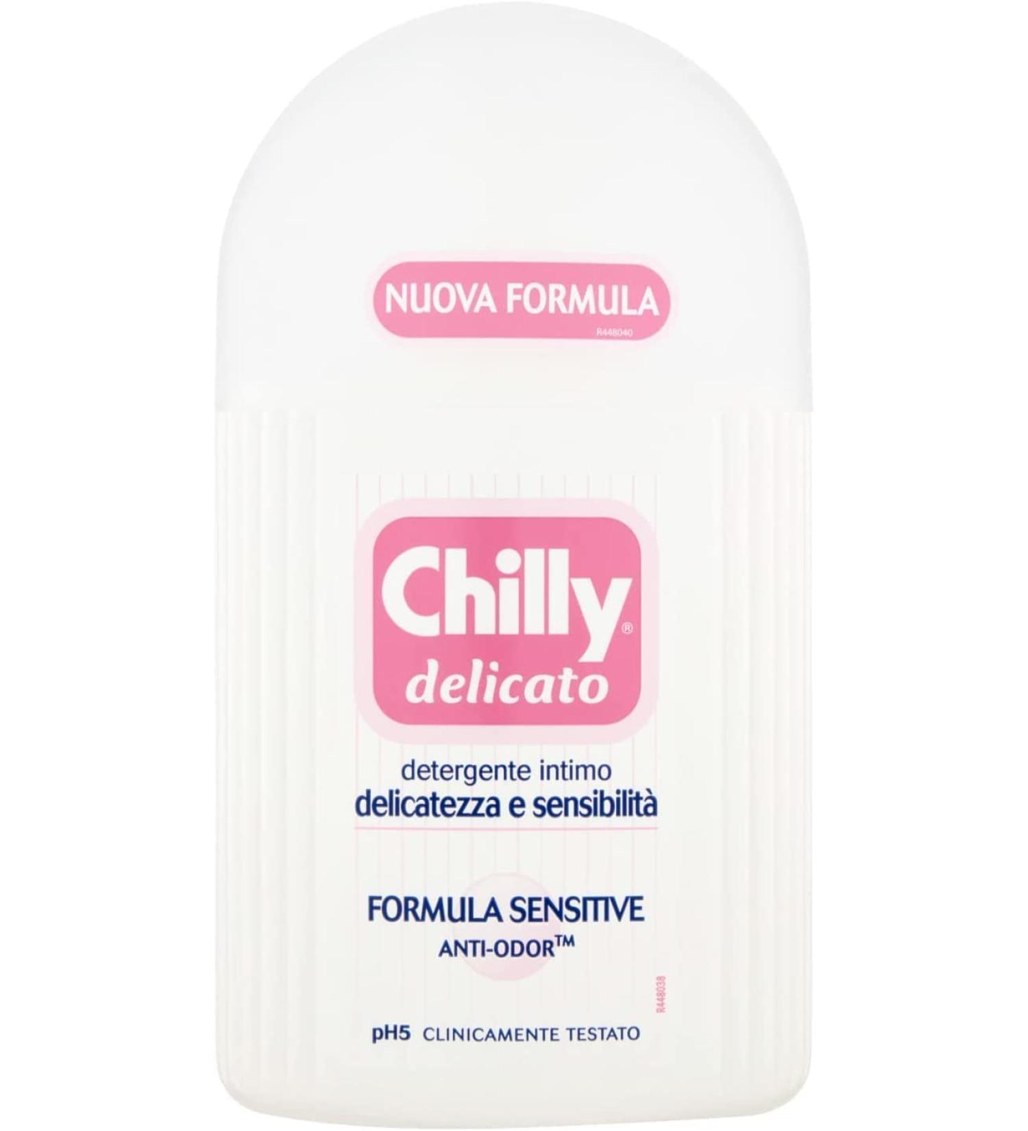  Italian Gourmet E.R. Chilly Delicato 6-pack of intimate cleansers for intimate hygiene with odor-fighting molecule Gentle and soothing formula pH 5 200 ml + Italian Gourmet polpa 400 g - Buy Online on GoSupps.com