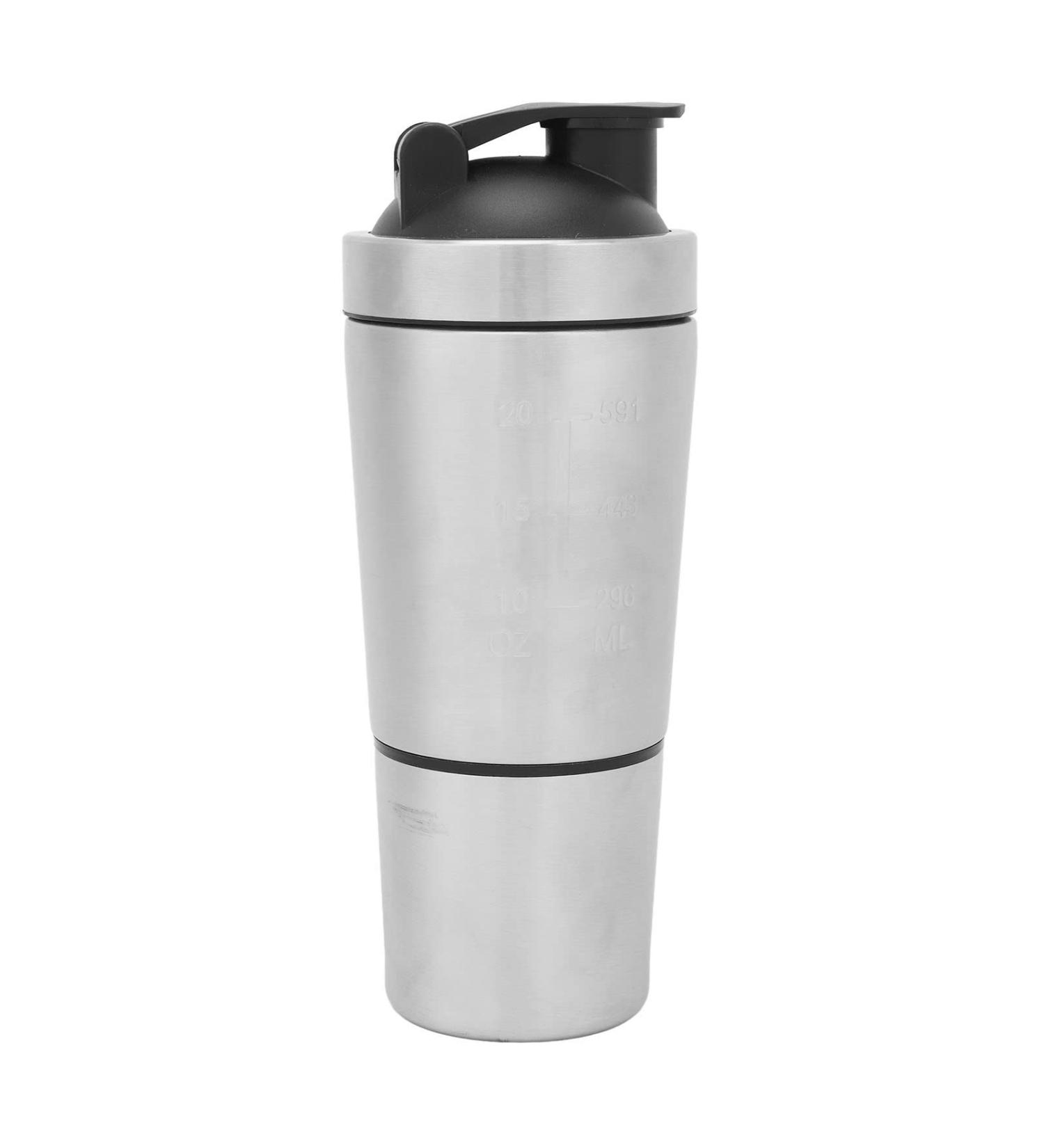 Tyenaza Bouteille Shaker en Acier Inoxydable Bouteille Shaker De Prot ines avec Balance Bouteille Shaker Portable en Acier Inoxydable Double Section pour Amoureux de la Gym Adolescents - Buy Online on GoSupps.com