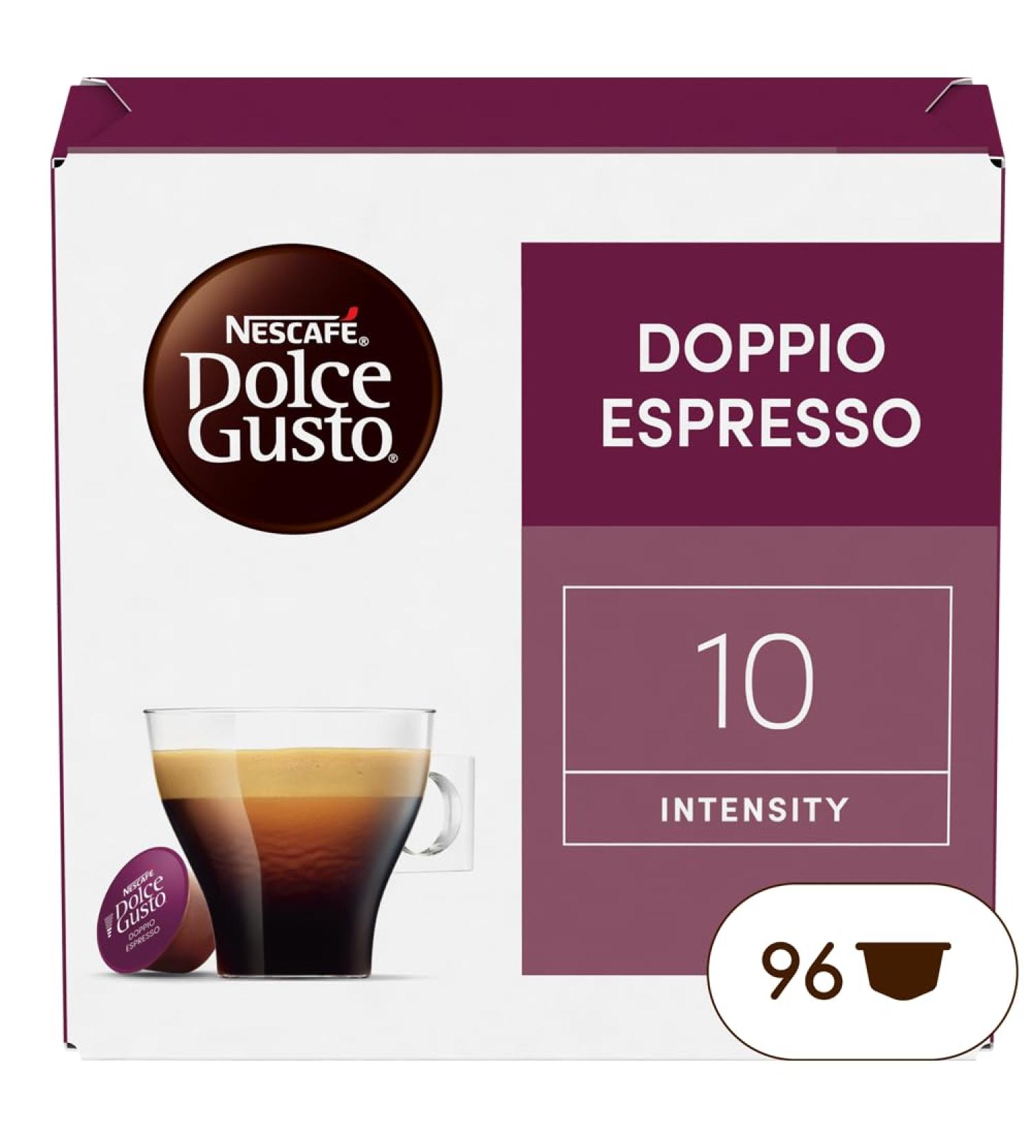 NESCAFE DOLCE GUSTO Nescaf Dolce Gusto Double Espresso - Coffee - 96 Capsules (Pack of 6 boxes). - Buy Online on GoSupps.com