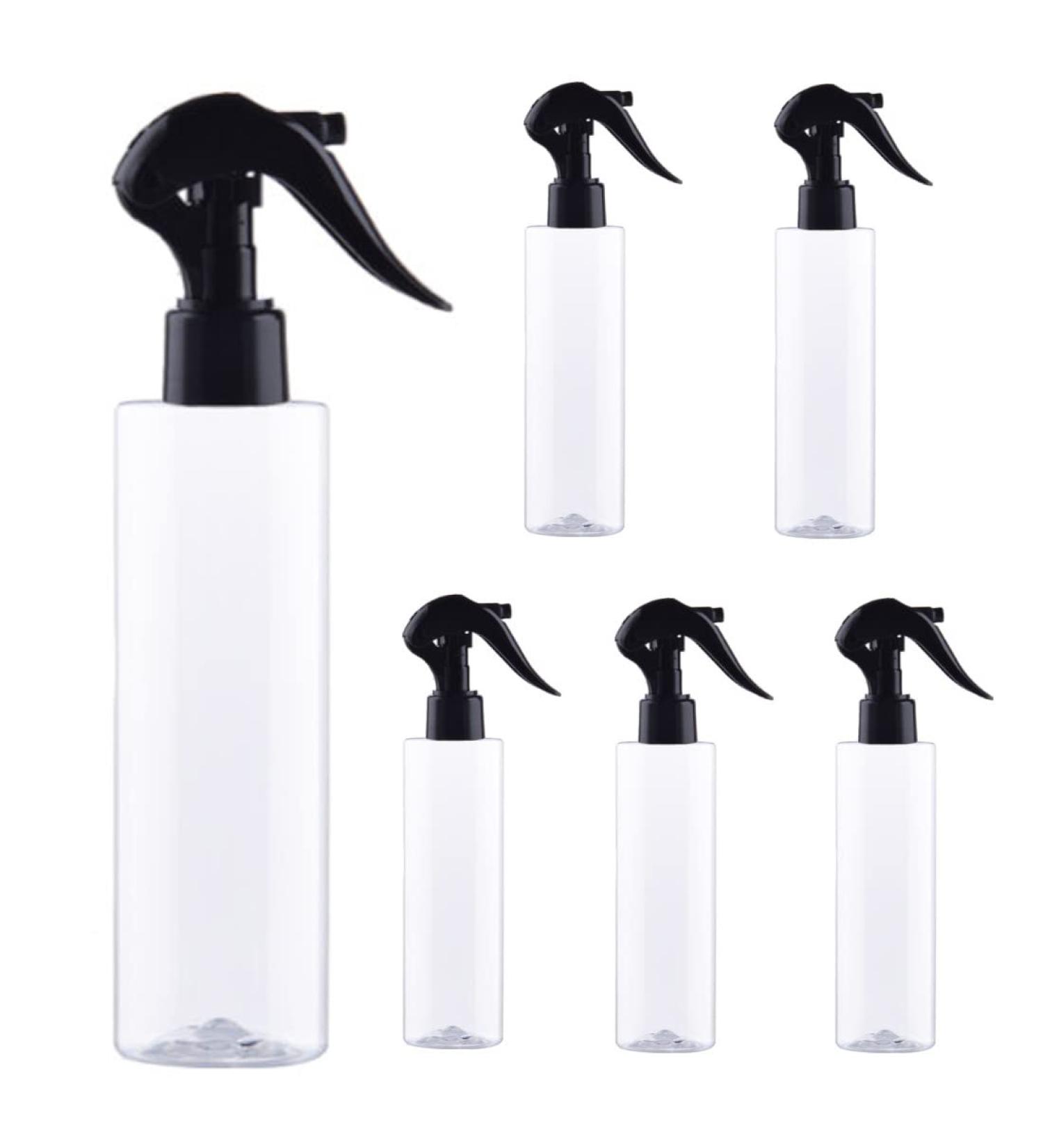 6 Pack 200ml Black Fine Mist Spray Bottles - Empty Travel Atomizers for Easy Shipping Worldwide - Buy Online on GoSupps.com