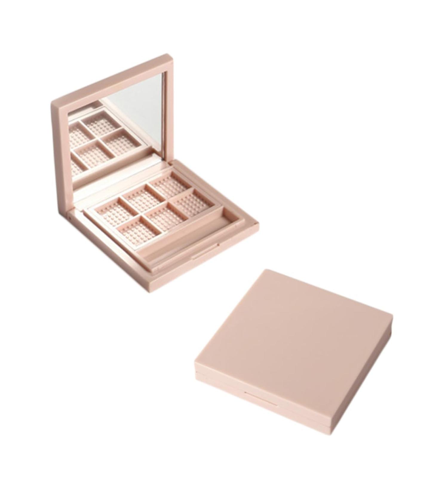 POPETPOP 2pcs Eyeshadow Makeup Highlighter Empty Eye Shadow Pallet Lipstick Cosmetic Makeup Palette Travel 1 count (Pack of 1) Pink - Buy Online on GoSupps.com