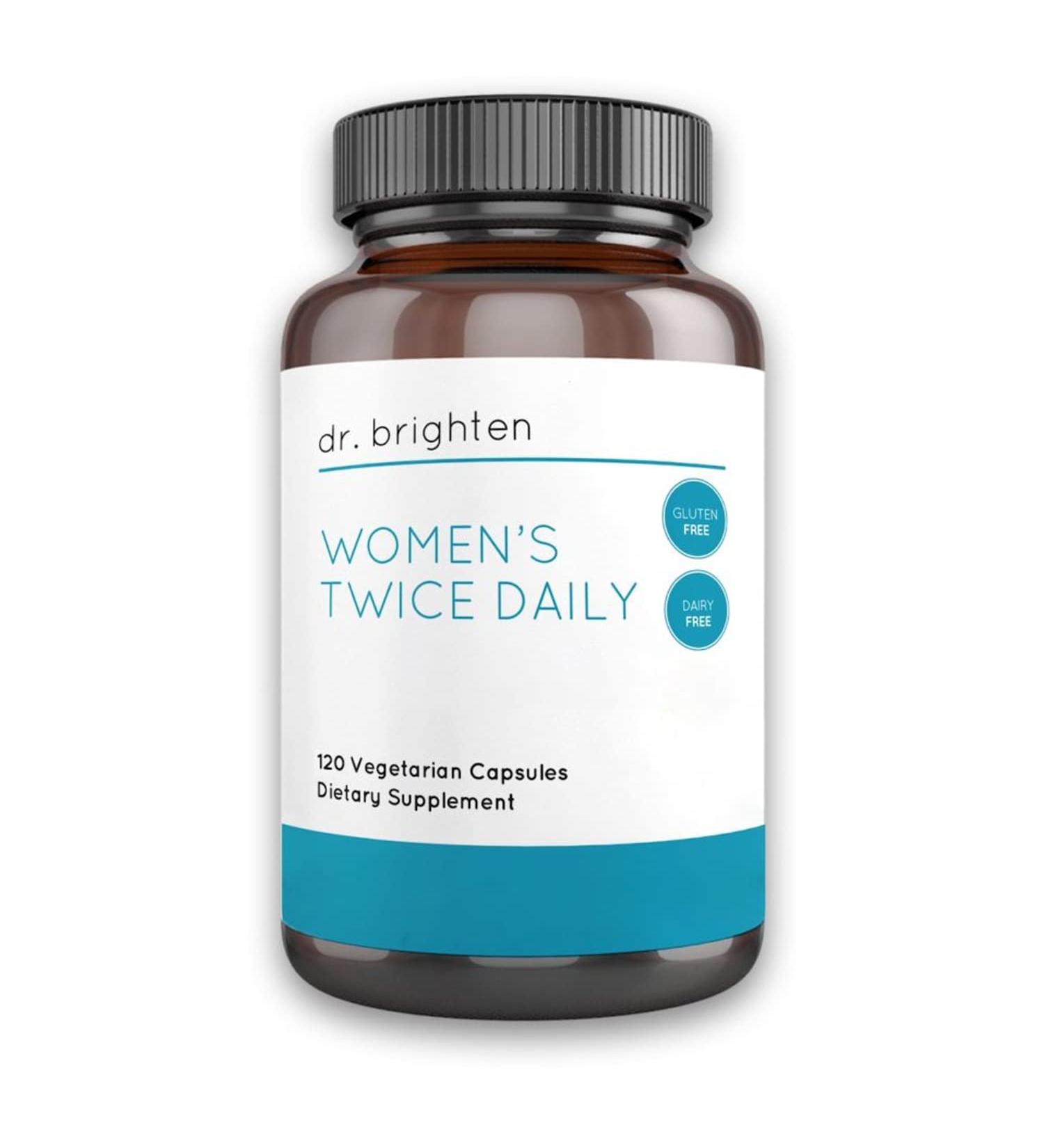 Dr. Brighten Women s Twice Daily Premium Women s Multivitamin Full-Spectrum with No Iron Unique Nutrients Higher B Vitamins 120 Capsules - Buy Online on GoSupps.com