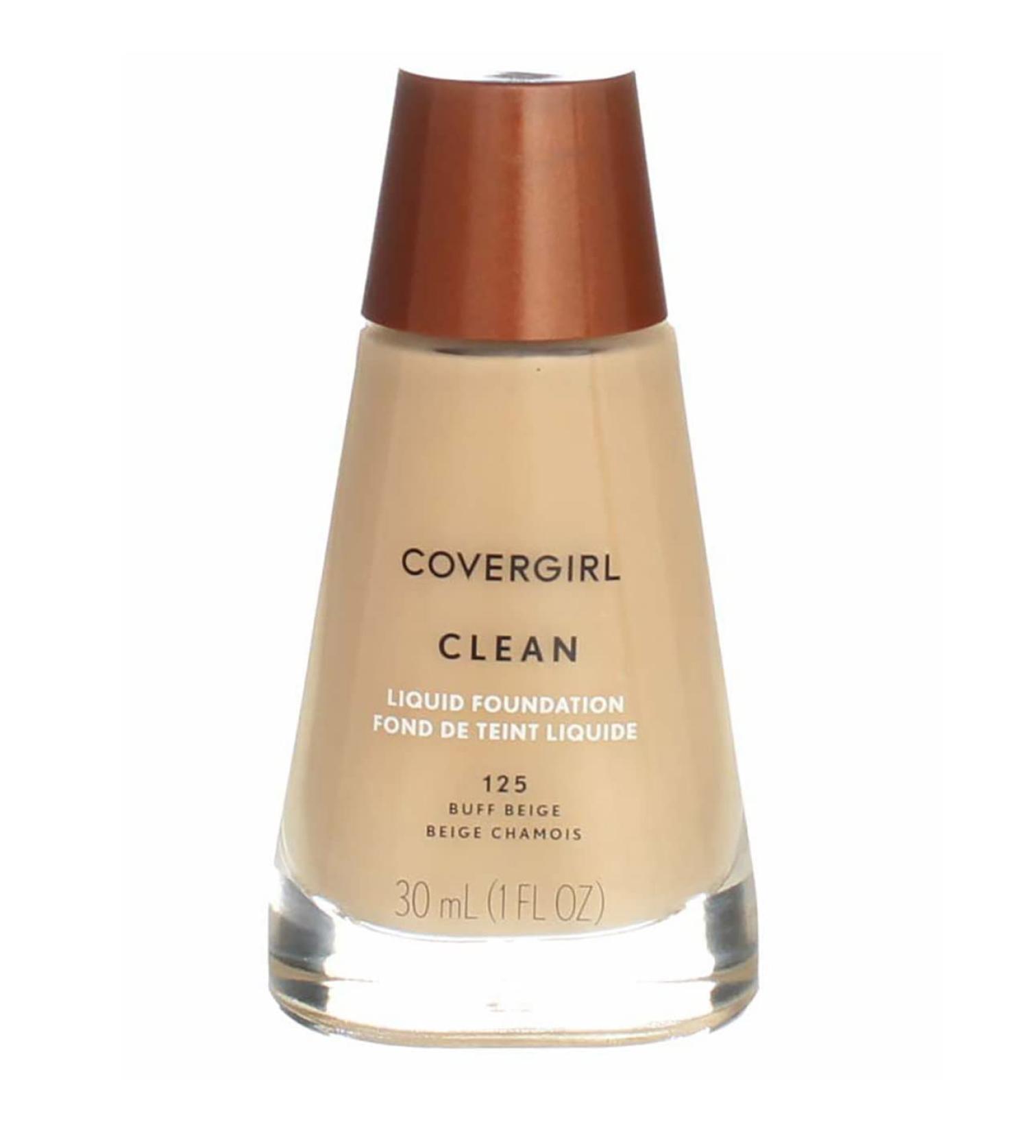 CoverGirl Clean Liquid Foundation 125 Buff Beige 1oz - Lightweight Coverage for Flawless Skin - Buy Online on GoSupps.com