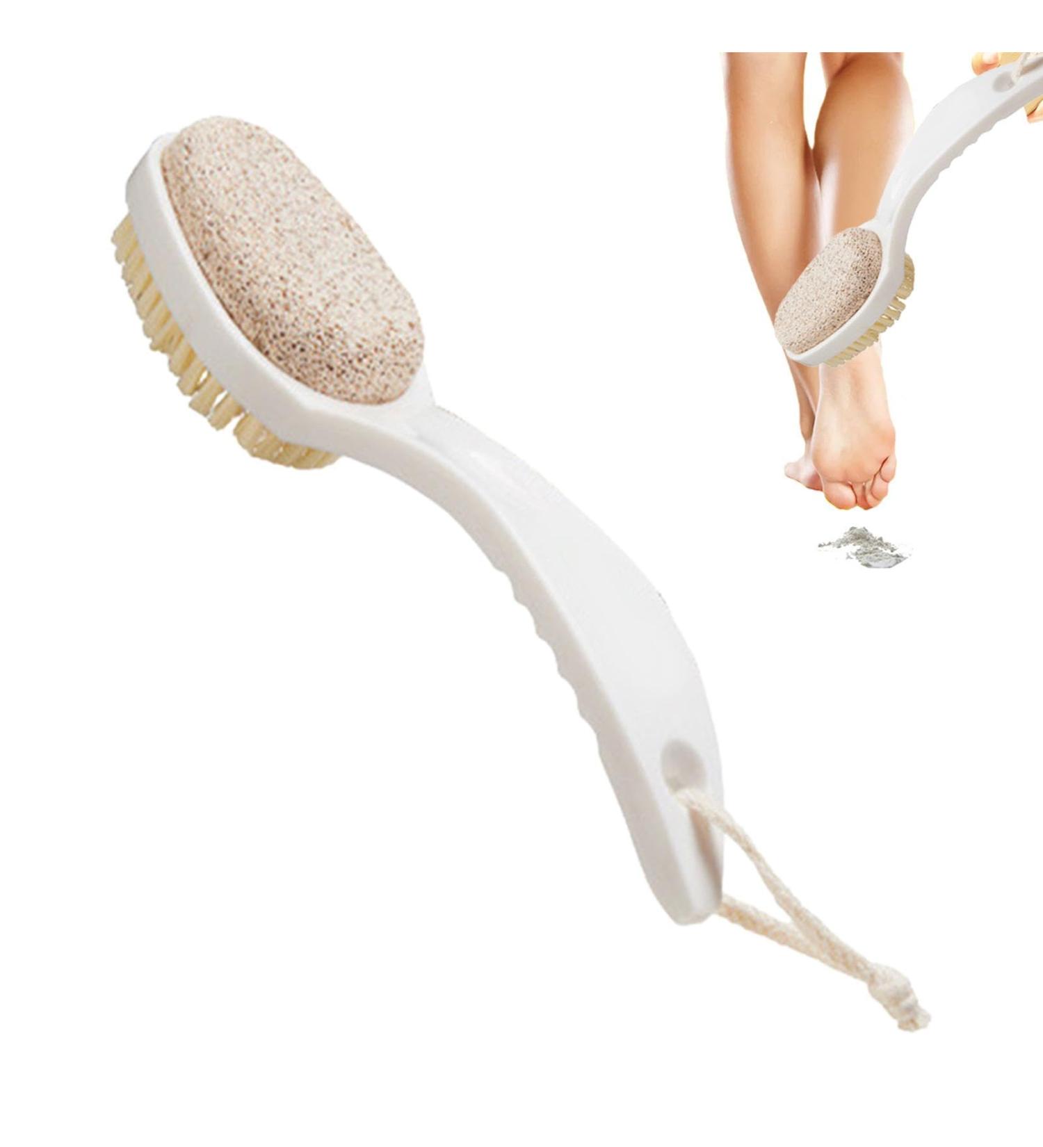 Hobngmuc Pumice Stone and Brush 2 in 1 Multifunctional Foot Care Tools - Gentle Foot Care Tools Anti-Slip Foot Scrubber Anti-Slip Pumice Stone for Feet Men and Women White - Buy Online on GoSupps.com