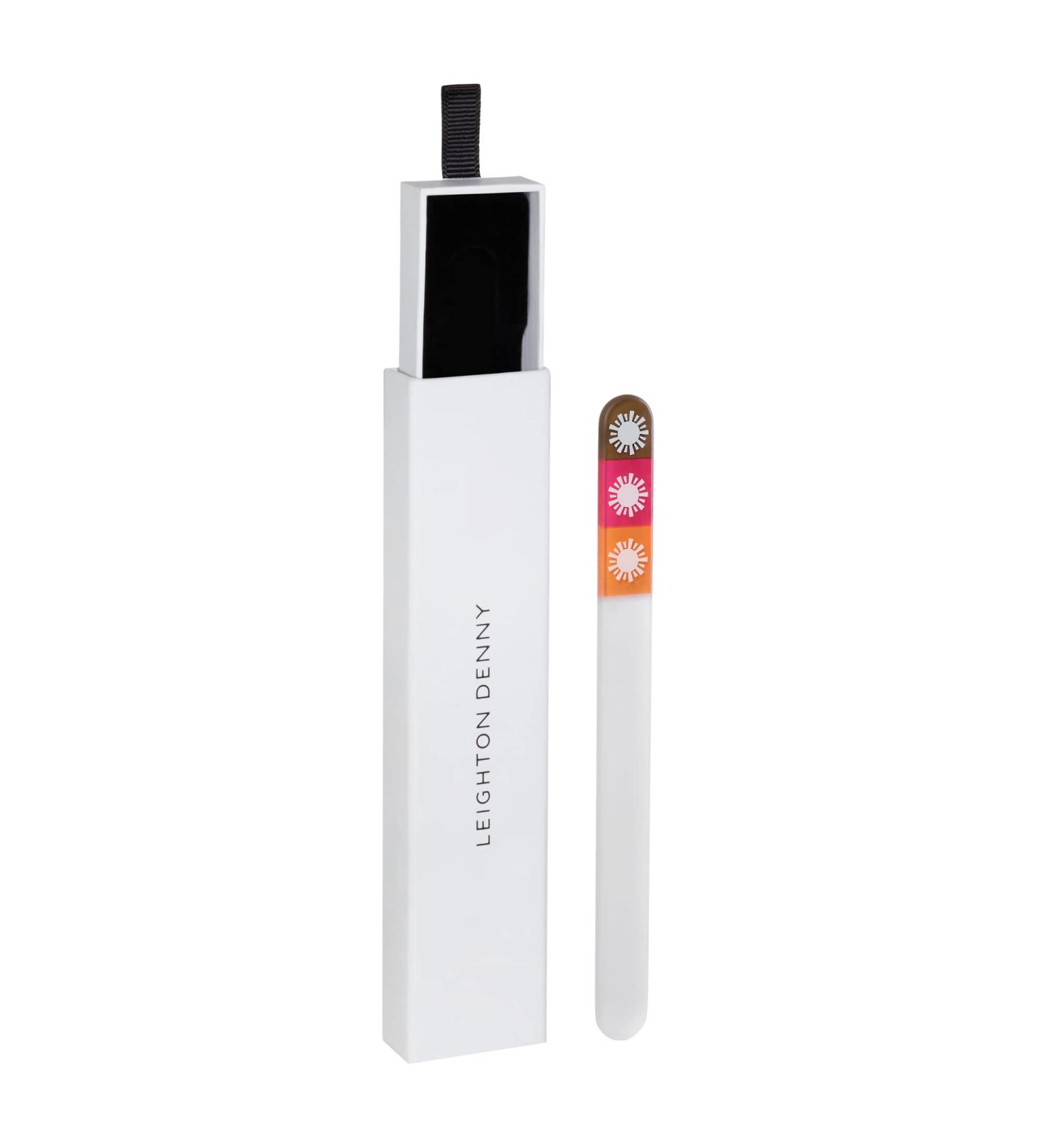 LEIGHTON DENNY Crystal Nail File with Eco Case - RETRO SUN Limited Edition - Small 135mm - Buy Online on GoSupps.com
