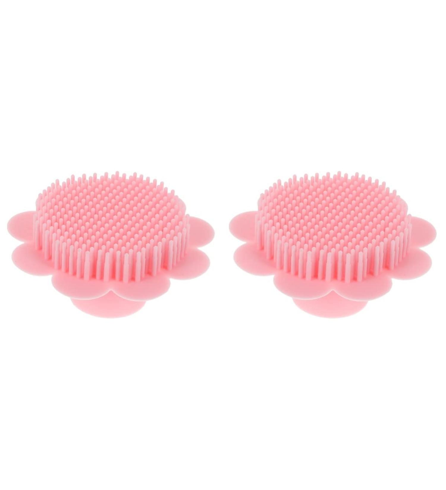 Healvian Silicone Baby Bath Brush Set - Gentle Skin Care and Massage for Newborns - 2 Pack 10x10x5cm - Buy Online on GoSupps.com