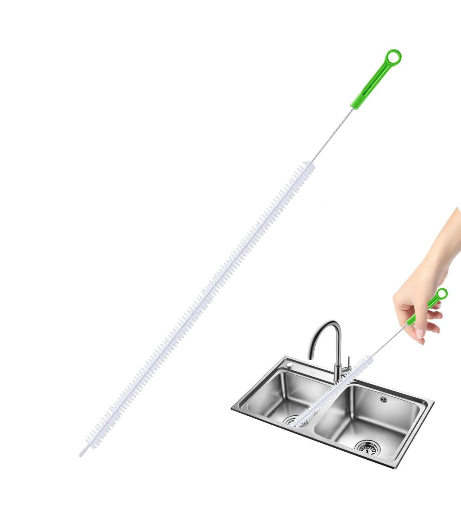 Pipe Tube Cleaner - Sink Bendable Brush for Dredging | Household Cleaning Brushes for Bathroom Sewers Floor Drains Toilets Sinks Washbasin Dtt Green 71cm - Buy Online on GoSupps.com