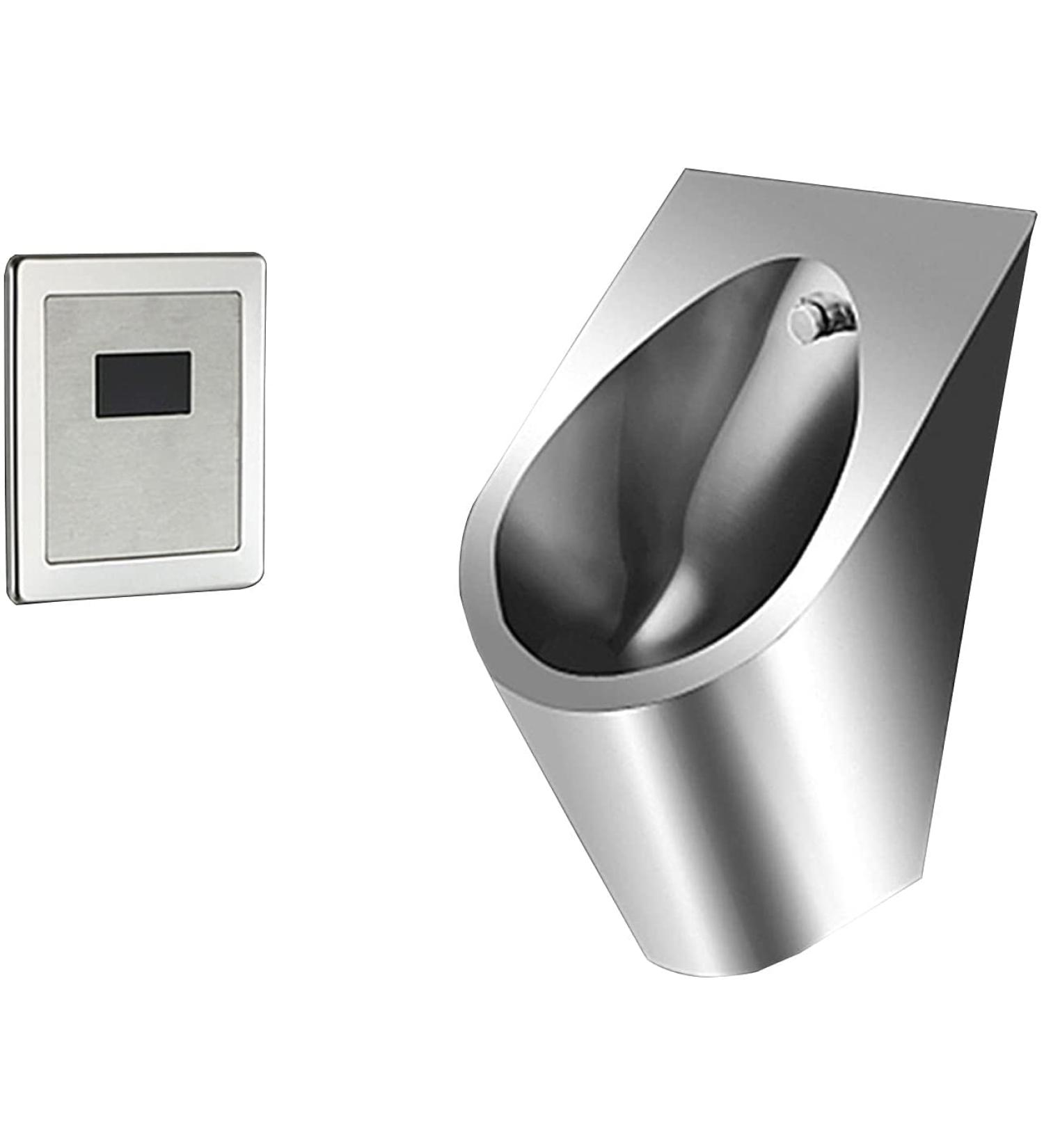 Household Products 304 Stainless Steel Urinal Men's Urinal with Intelligent Infrared Sensor Flushing Wall-Mounted Automatic Flushing Urinal Suitable for Public Toilets in - Buy Online on GoSupps.com