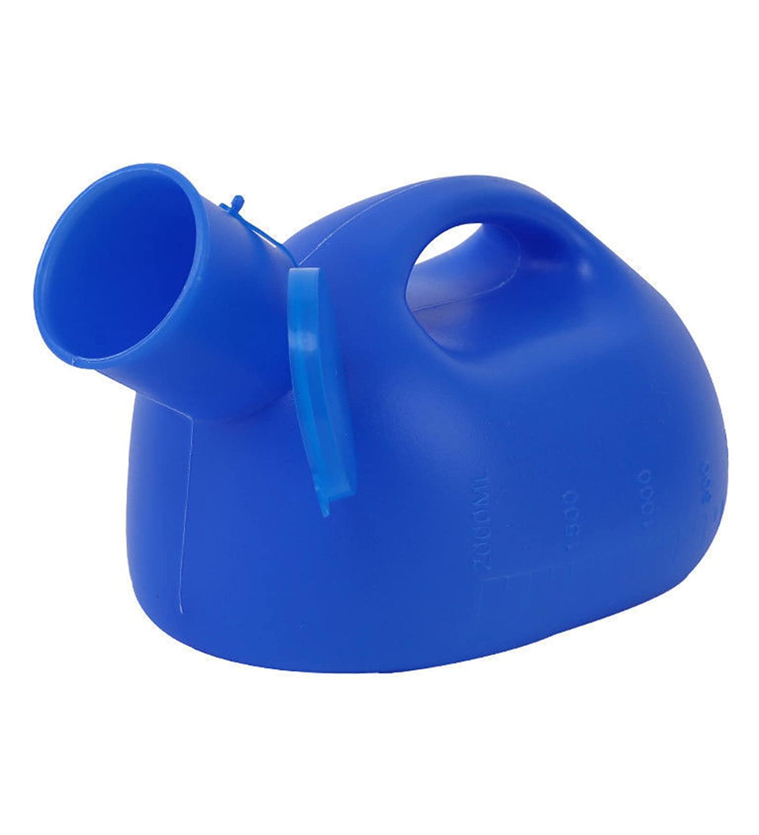 Urinals for Men- Portable Male Urinal with Lid 2000 Ml Large Capacity Urine Cups for Incontinence Elderly Travel Driving Camping (Blue) Happy - Buy Online on GoSupps.com