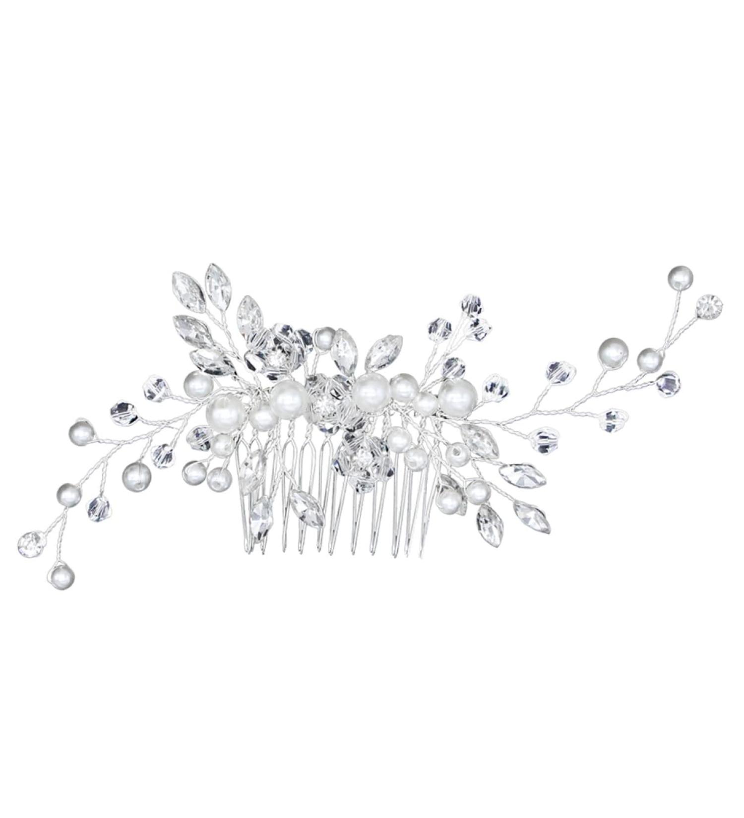 Mikinona 1 PC Piece Pearl Comb Wedding Hair Comb Bridal Hair Comb Wedding Headdress Wedding Hair Headdress - Buy Online on GoSupps.com