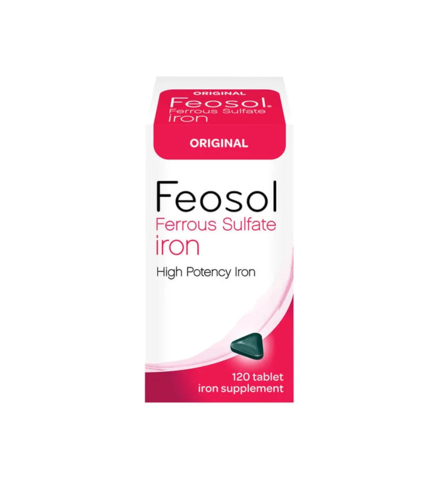 Feosol Ferrous Sulfate Iron Tablets Original - 120 Tablets Pack of 6 - Buy Online on GoSupps.com