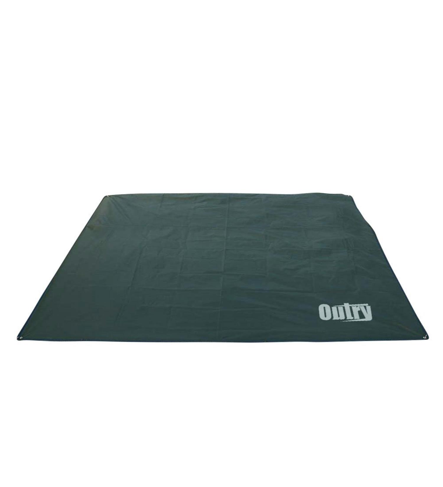 Outry Waterproof Multi-Purpose Tarp for Camping and Hiking | Tent Footprint with Tent Stakes | Green | L 7.9ft x 7.2ft (2.4m x 2.2m) - Buy Online on GoSupps.com