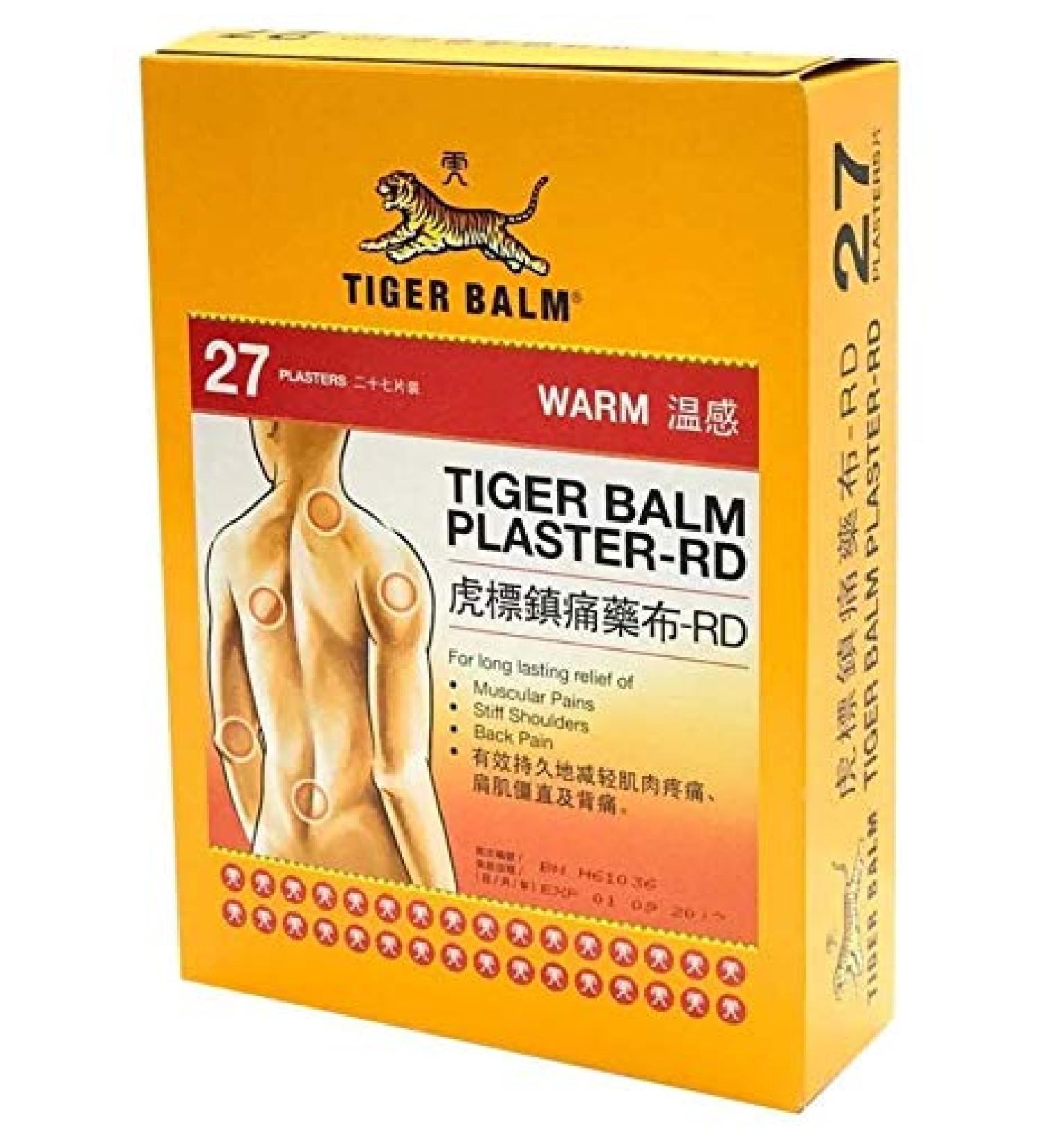 Tiger Balm Plaster (Warm) 10x14 cm - 27 Plasters for Back & Shoulders | Hong Kong Version HKP-04625 - International Shipping - Buy Online on GoSupps.com
