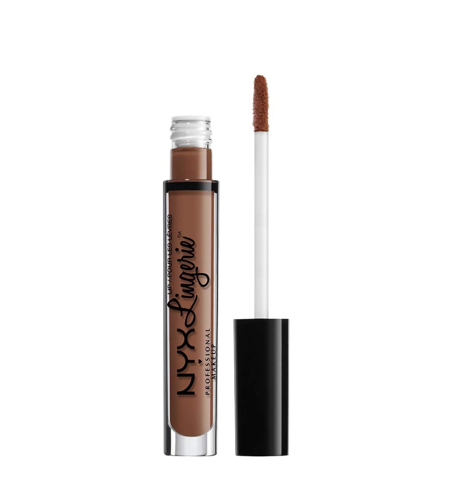 NYX Lip Lingerie Matte Liquid Lipstick - After Hours Warm Brown Nude 0.13 Fl Oz - Buy Online on GoSupps.com