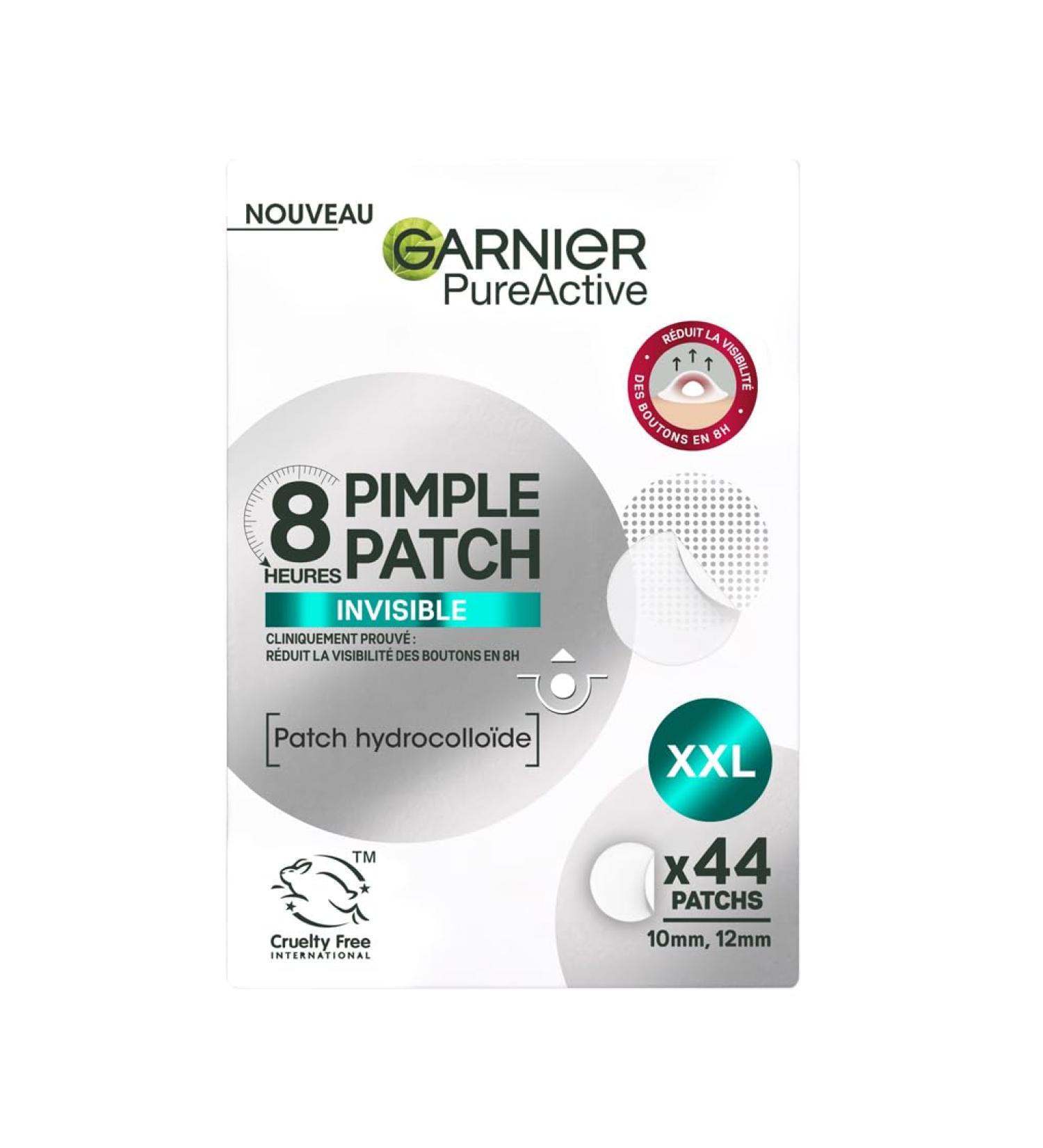 GARNIER Pure Active - XXL Pimple Patch Pack - Reduces the Appearance of Pimples in 8H* - Clinically Proven - Invisible & Ultra-Thin - Hydrocolloid Technology - Vegan & Cruelty-Free - Men & Women - Buy Online on GoSupps.com