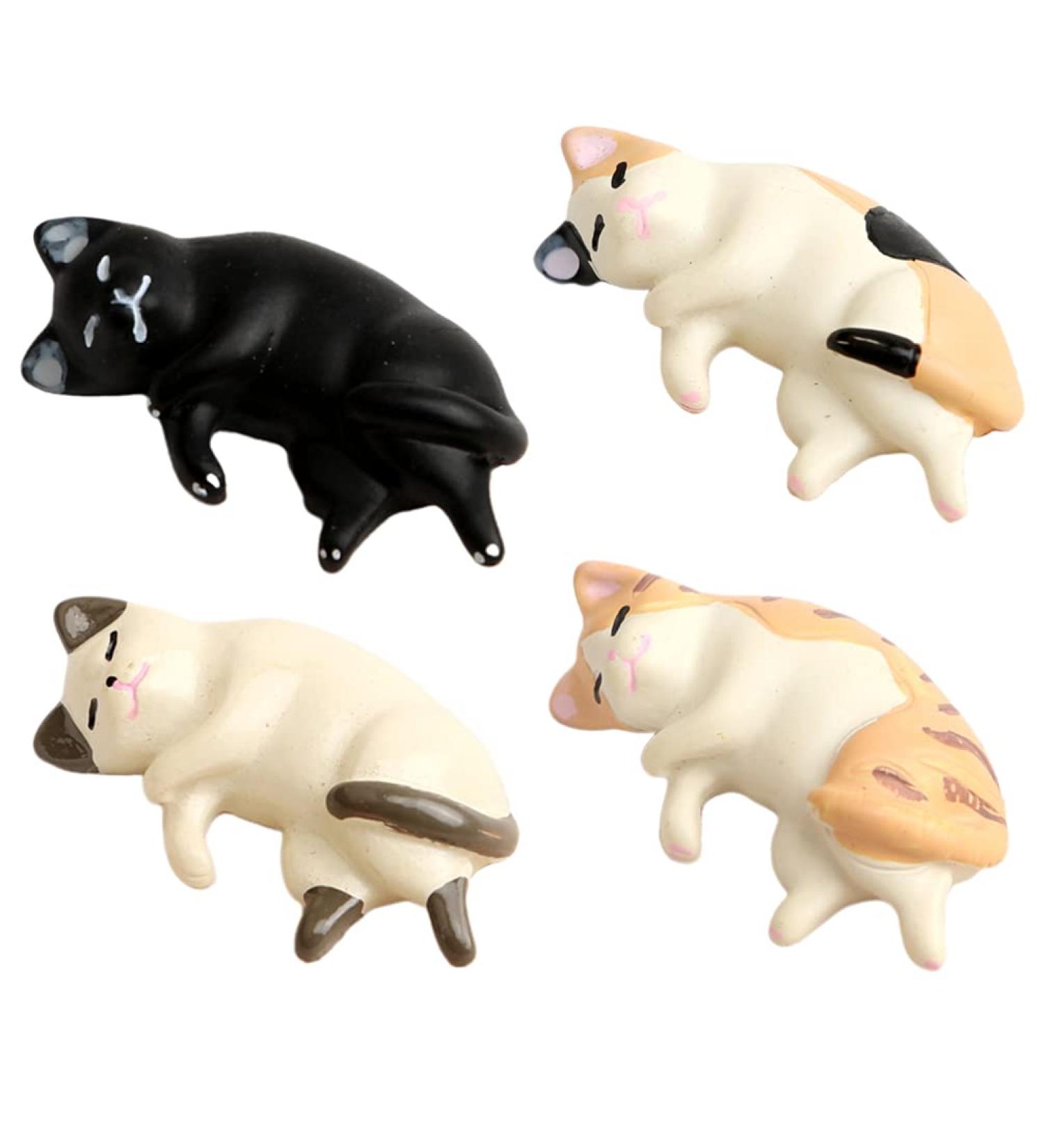 Buy Lurrose Cat Design Pen Holder Organizer - 4pcs Manicure Pencil Holder for Office Desk Decor & Miniature Cake Topper - Buy Online on GoSupps.com