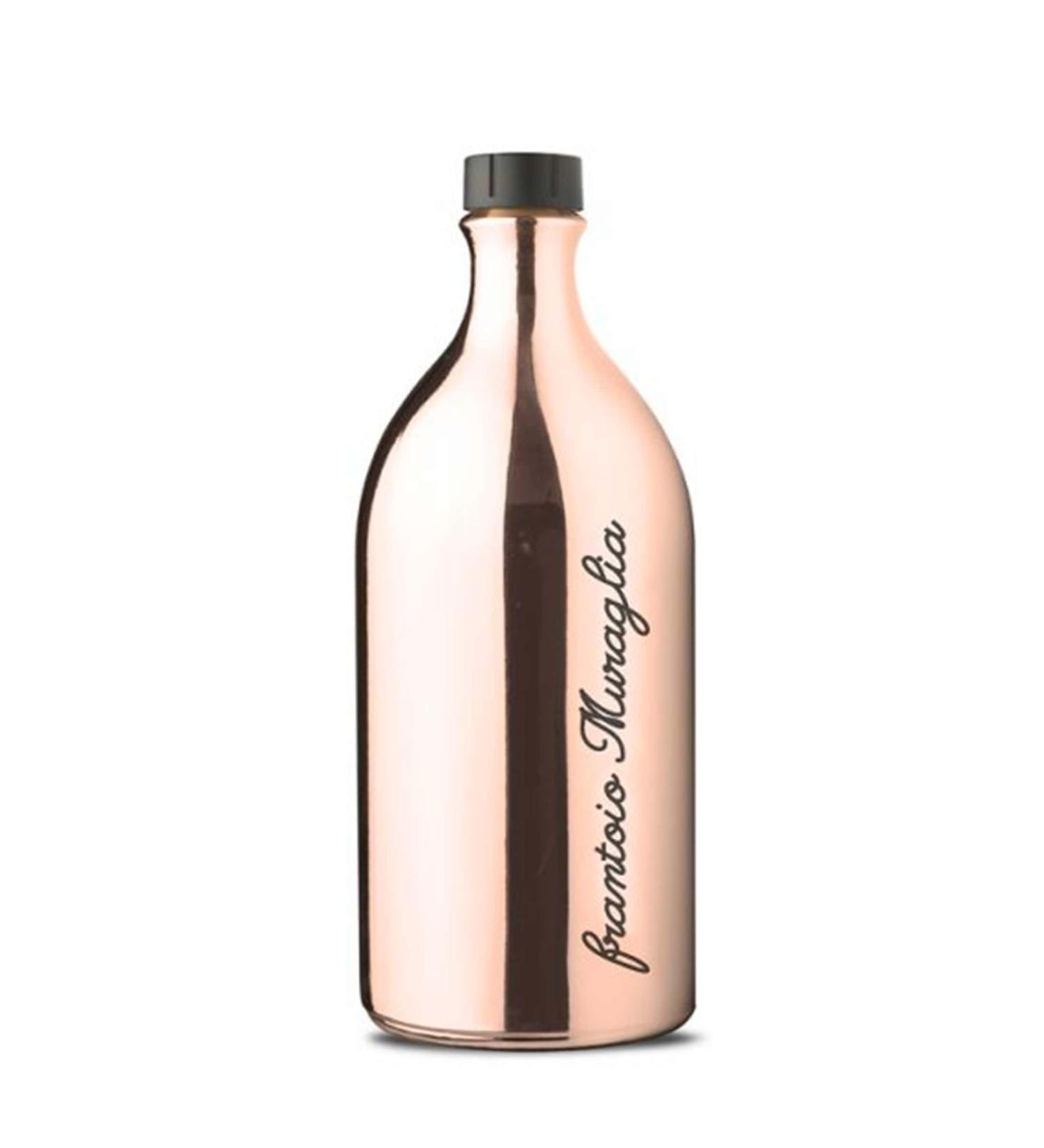 Frantoio Muraglia Glass Pottery Rose Gold Color with Extra Virgin Olive Oil 500ml Medium Fruity - Buy Online on GoSupps.com