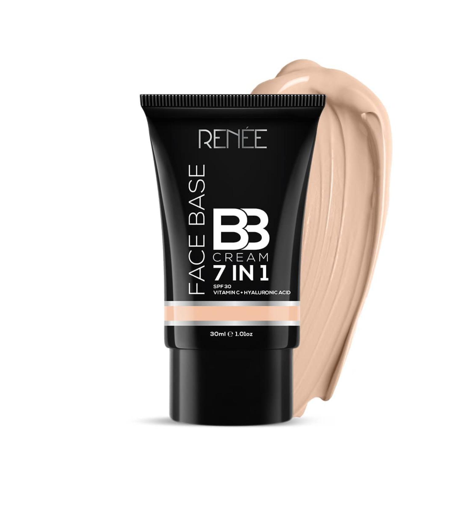 RE_NEE 7 in 1 Face Base BB Cream with SPF 30 - Butterscotch | Hyaluronic Acid & Vitamin C | Hydrates & Nourishes Skin | 30ml - Buy Online on GoSupps.com