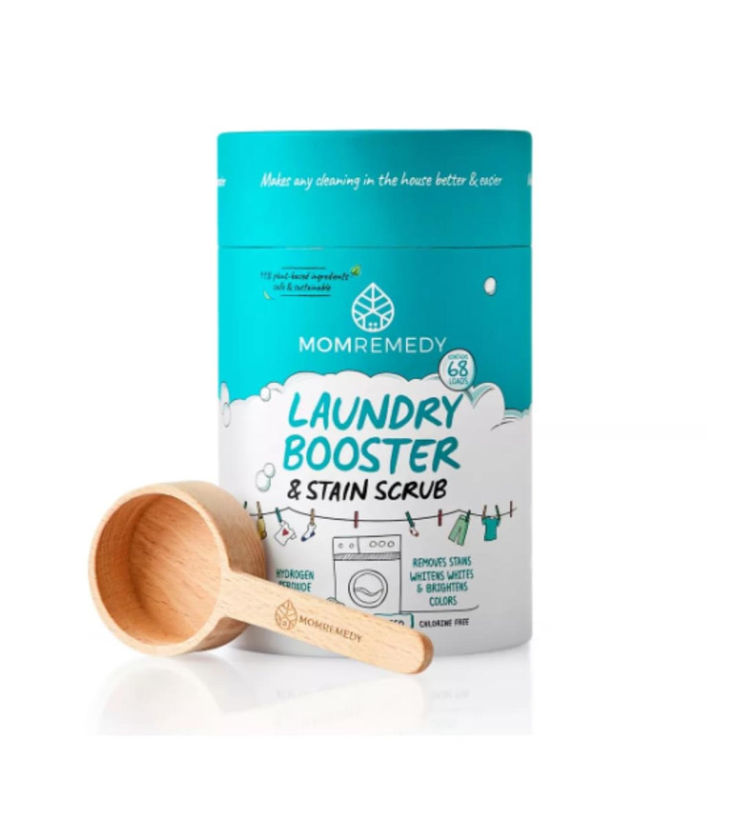 MomRemedy Laundry Booster & Stain Remover - Oxygen Whitener for Bright Whites & Colors - Chlorine Bleach Free Cleaning Scrub - Buy Online on GoSupps.com