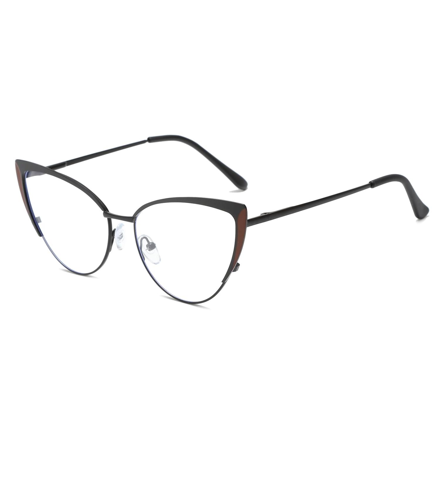 LJCZKA Cat Eye Blue Light Blocking Glasses for Women - Anti Eyestrain & Glare Eyeglasses in Black Red Clear Frame | International Shipping Available - Buy Online on GoSupps.com