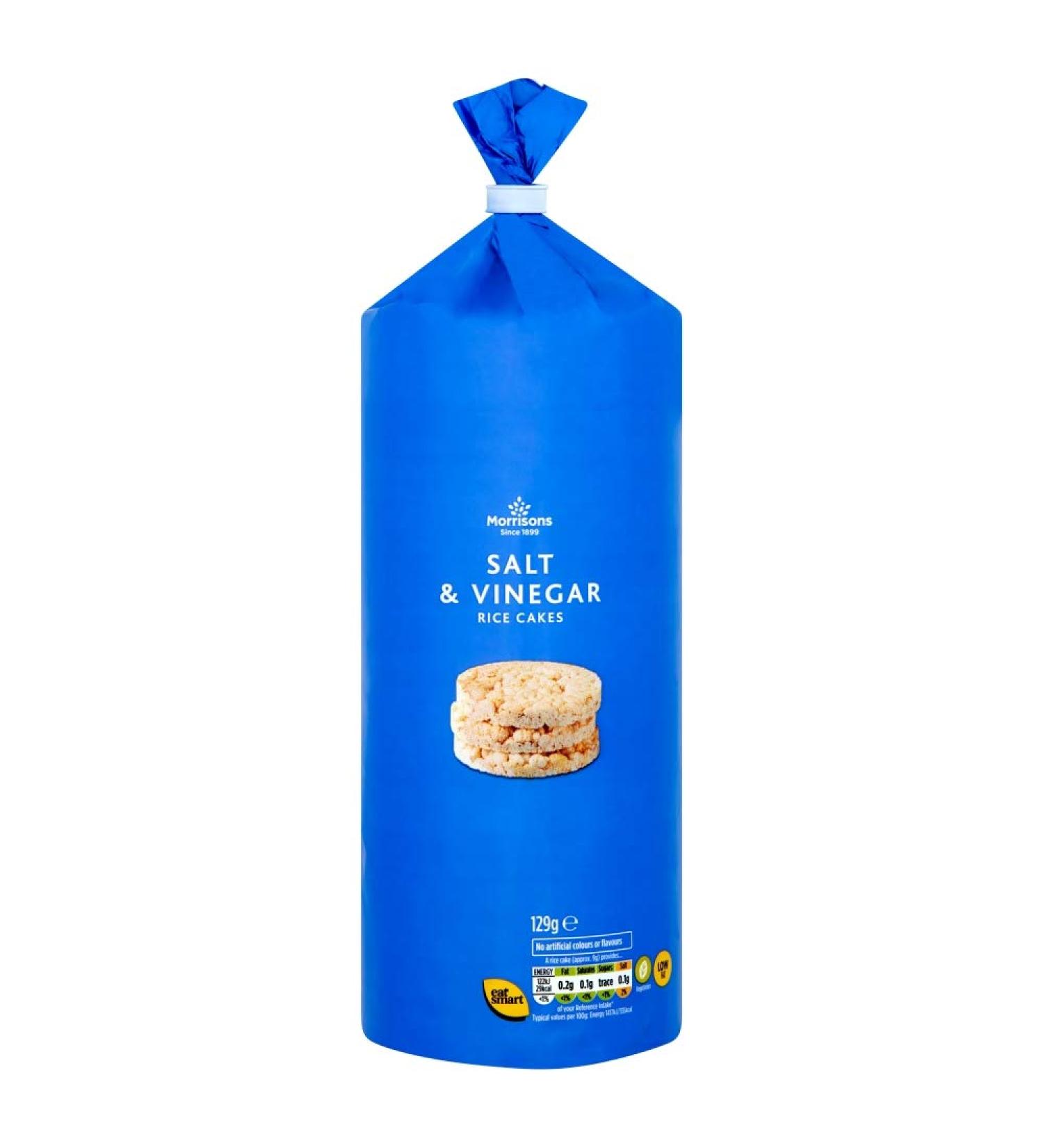Morrisons Salt & Vinegar Rice Cakes 129 g x 12