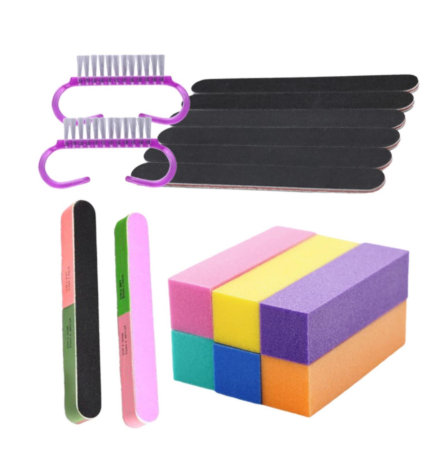 Beavorty 1 Set Nail Block Shiner Mini Nail Brush Buffing Block Nail buffers Nail polishing Block Nail File kit fingernail Buffer Cleaning Tool Cleaning kit Nail Files Manicure 18x4cm - Buy Online on GoSupps.com