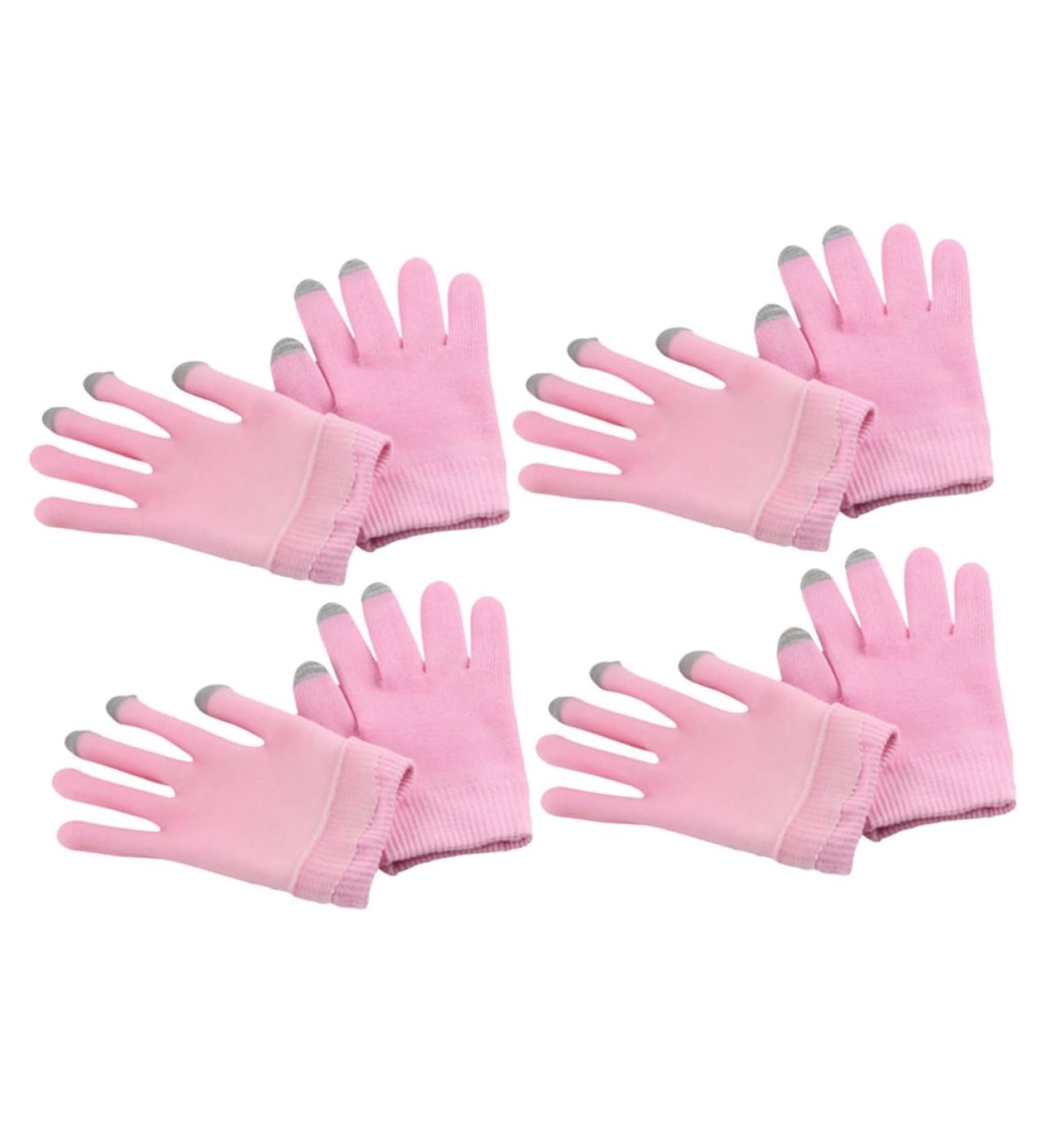FOMIYES 4 Pairs Moisturizing Gloves Hand Spa Women Hand Care Gloves Lotion Dry Skin Womens Glove Gloves Night Gloves Women Gel Gloves Conductive Yarn Miss Pink Skin Care Cosmetic - Buy Online on GoSupps.com