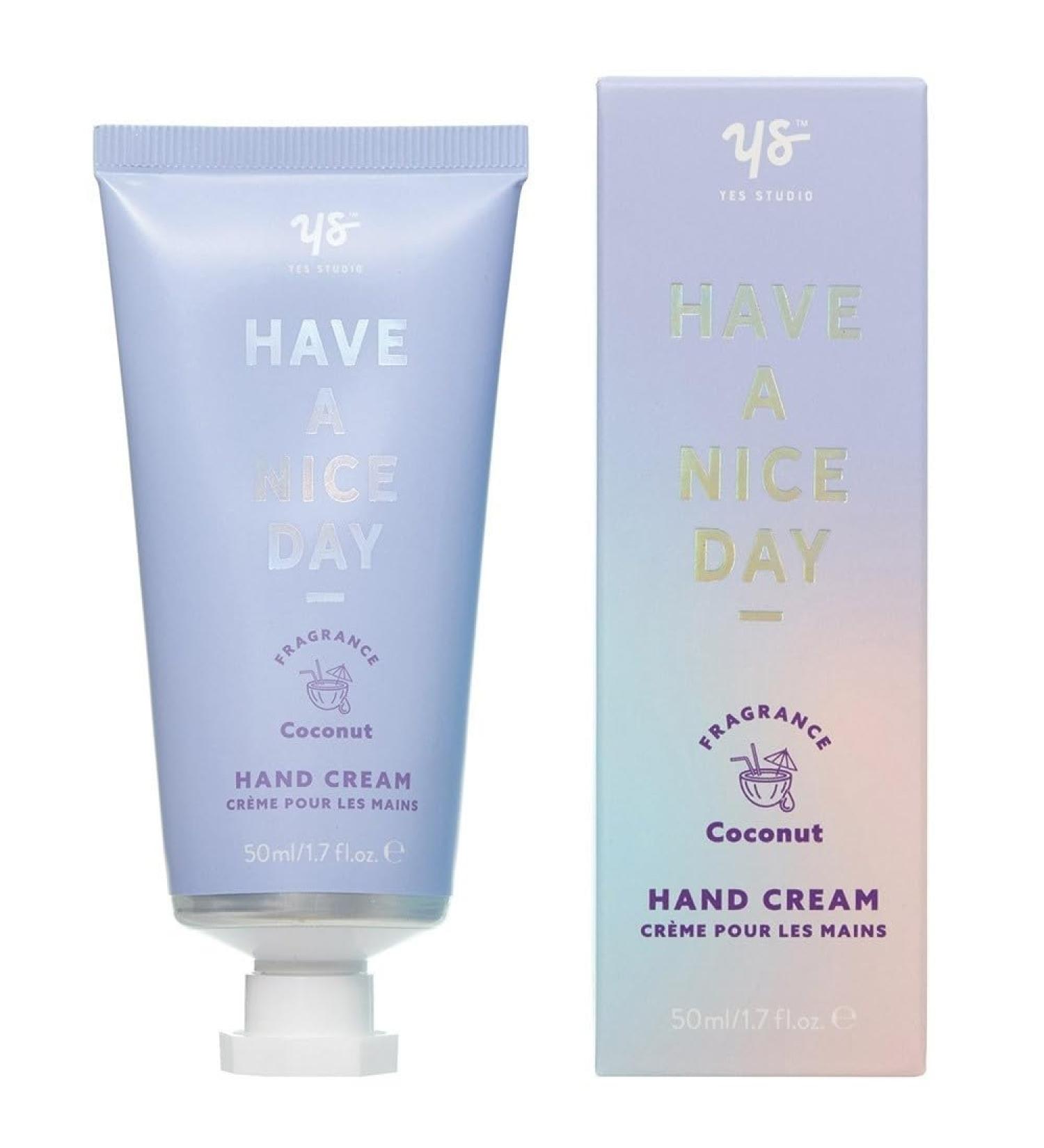 Yes Studio Have A Nice Day Coconut Fragranced Nourishing Hand Cream Tube 50ml - Buy Online on GoSupps.com