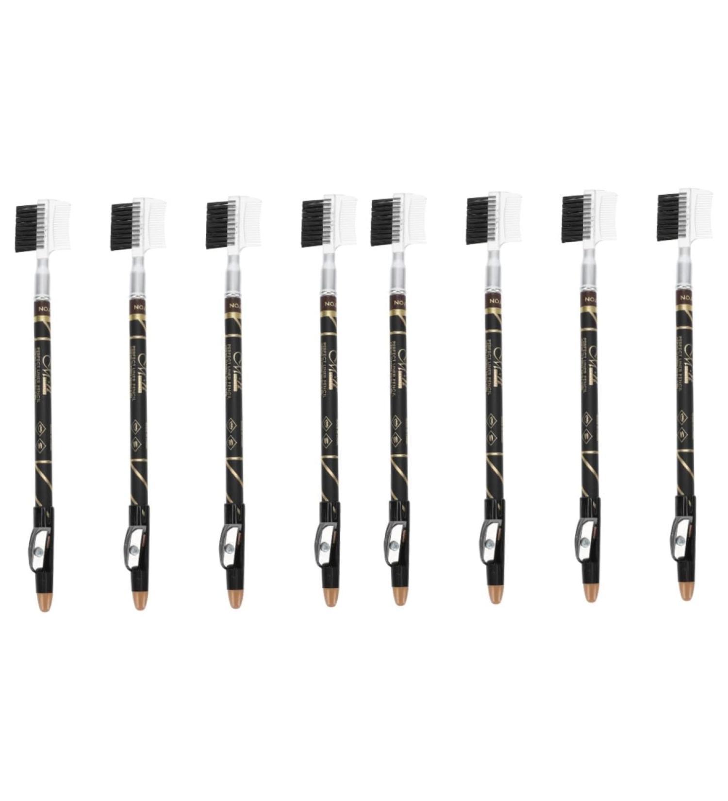 FOMIYES 8 Pcs Two-in-one Eyebrow Pencil Waterproof Eyeliner Pencil Grey Eyeliner Beautiful Eyebrow Pencils 1 count (Pack of 1) Assorted Colorx2pcs - Buy Online on GoSupps.com