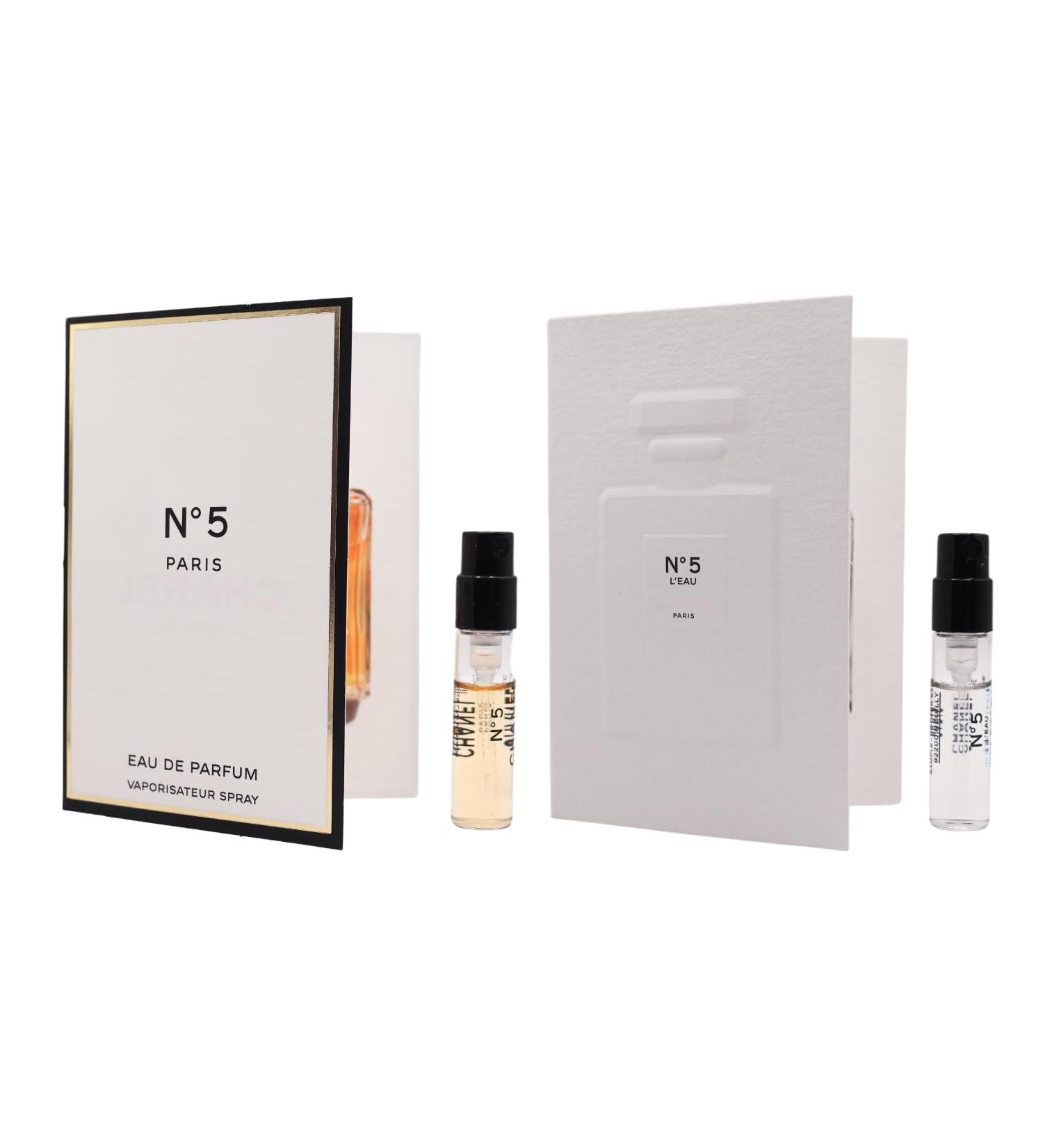 Set 2 Cologne Luxury Travel Size for Women Sample Spray Vial 0.05oz/ 1.5ml each. No.5 Eau De Parfum/No.5 L'eau Eau De Toilette - Buy Online on GoSupps.com