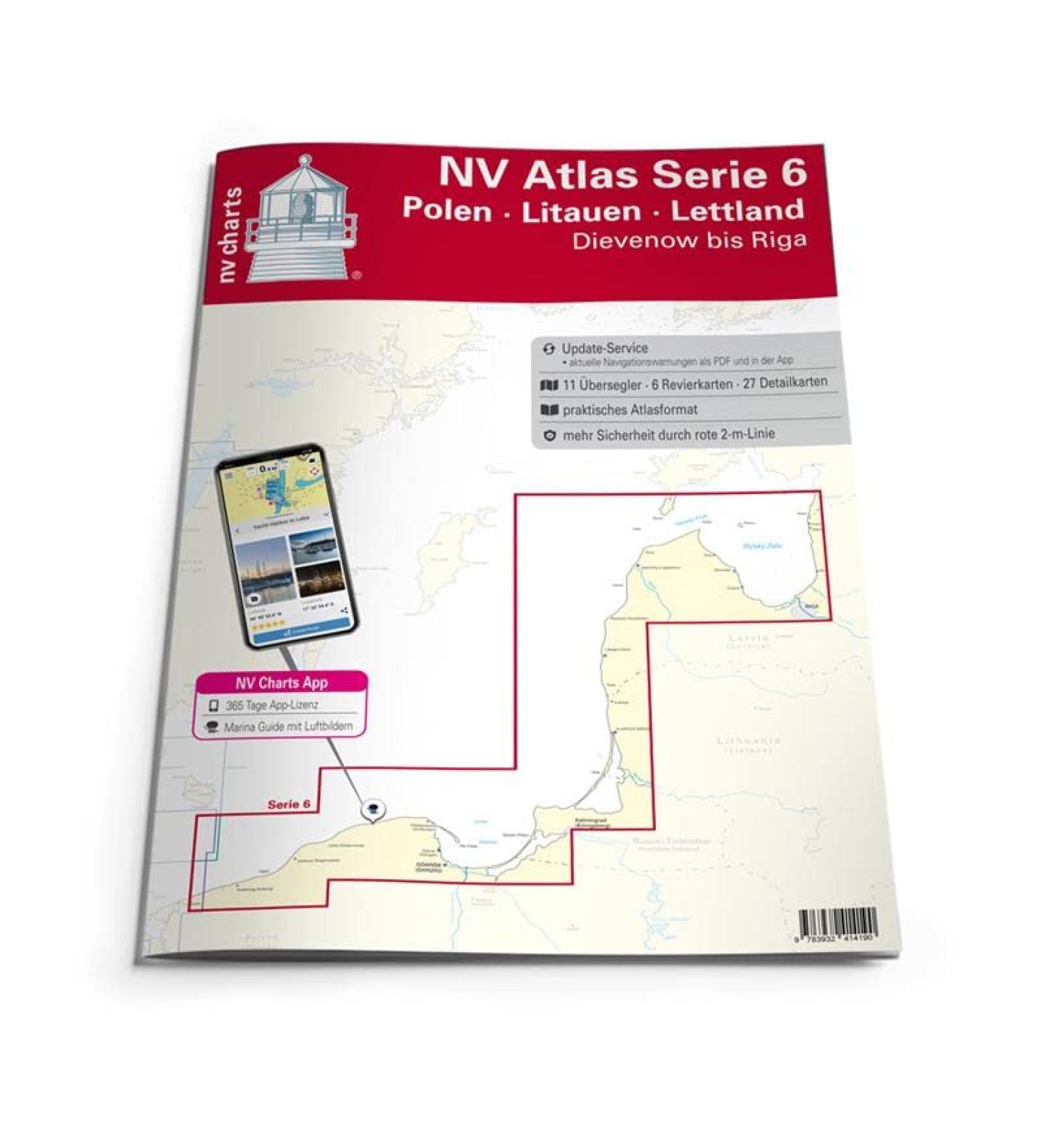 NV Atlas Series 6 with App License - Nautical Chart Baltic Sea - Poland - Lithuania - Latvia