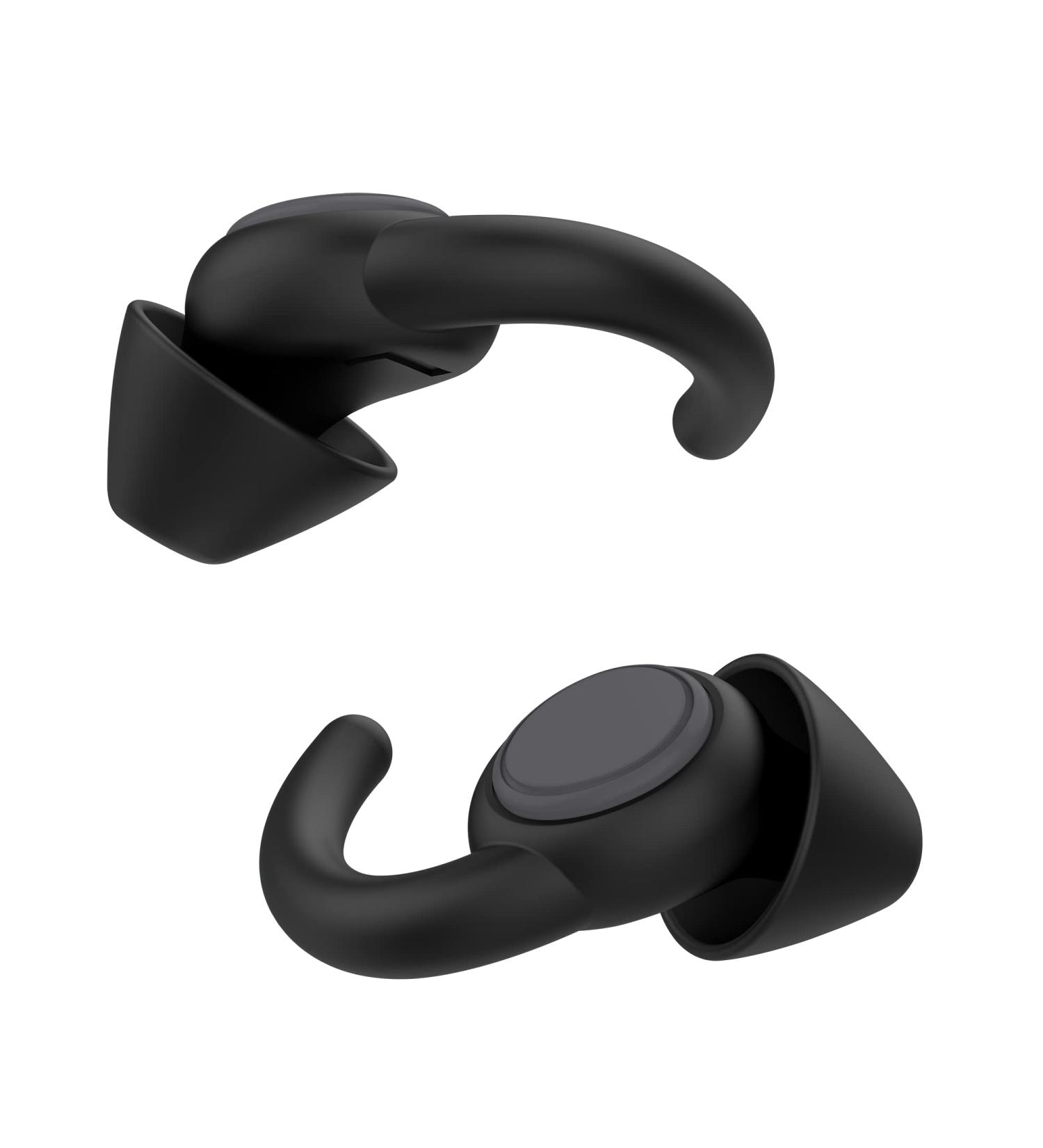Afflatus Sleep Ear Plugs - 2 Pairs (S+L) in Giftbox | Noise Cancelling Reusable Comfortable Earplugs for Sleeping, Snoring, Noise Reduction - Pure Black - Buy Online on GoSupps.com