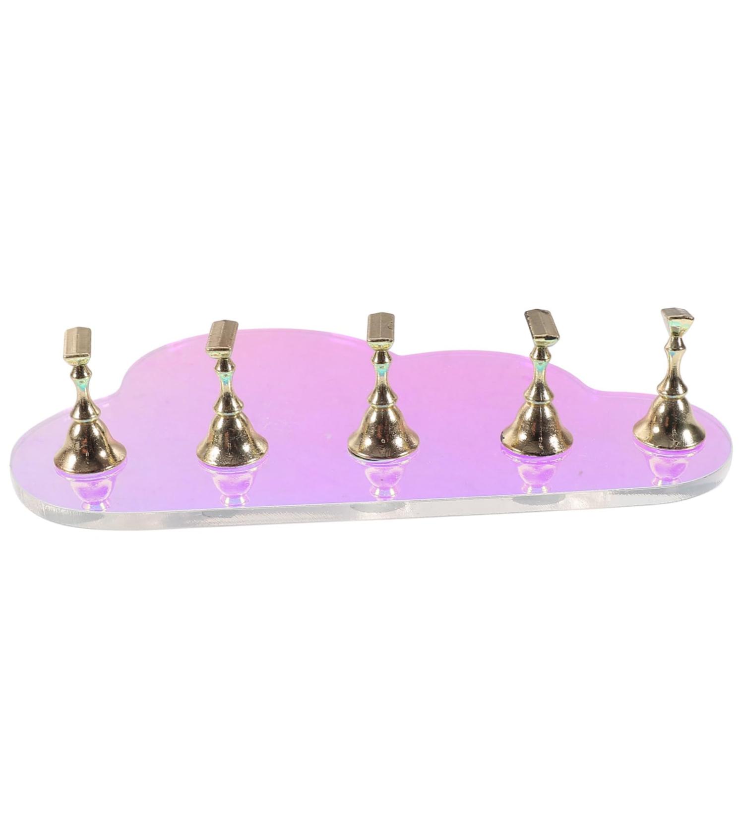 FOMIYES 1 Set Nail Tools Fake Nails Display Holder Nail Stand for Press on Nails Press on Nails Display Holder Press on Nails Stand with Base Nail Display Stand Acrylic Aurora Symphony - Buy Online on GoSupps.com