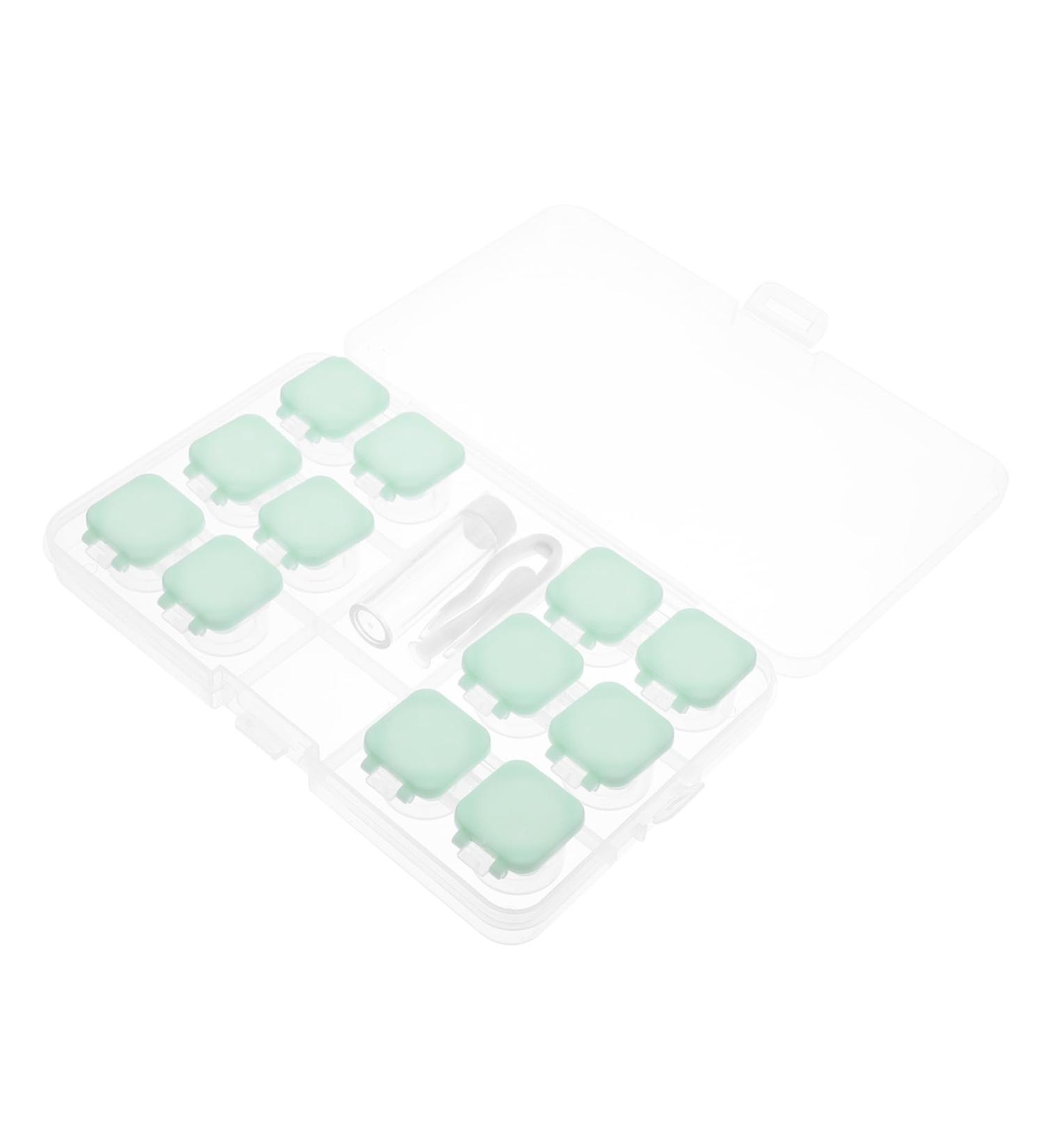 Buy ABOOFAN Box with 2 Sets Contact Lens Container & Applicator - Travel-Friendly Colored Contact Lenses Tool - Green - Compact Size 6x3x3cm - Buy Online on GoSupps.com