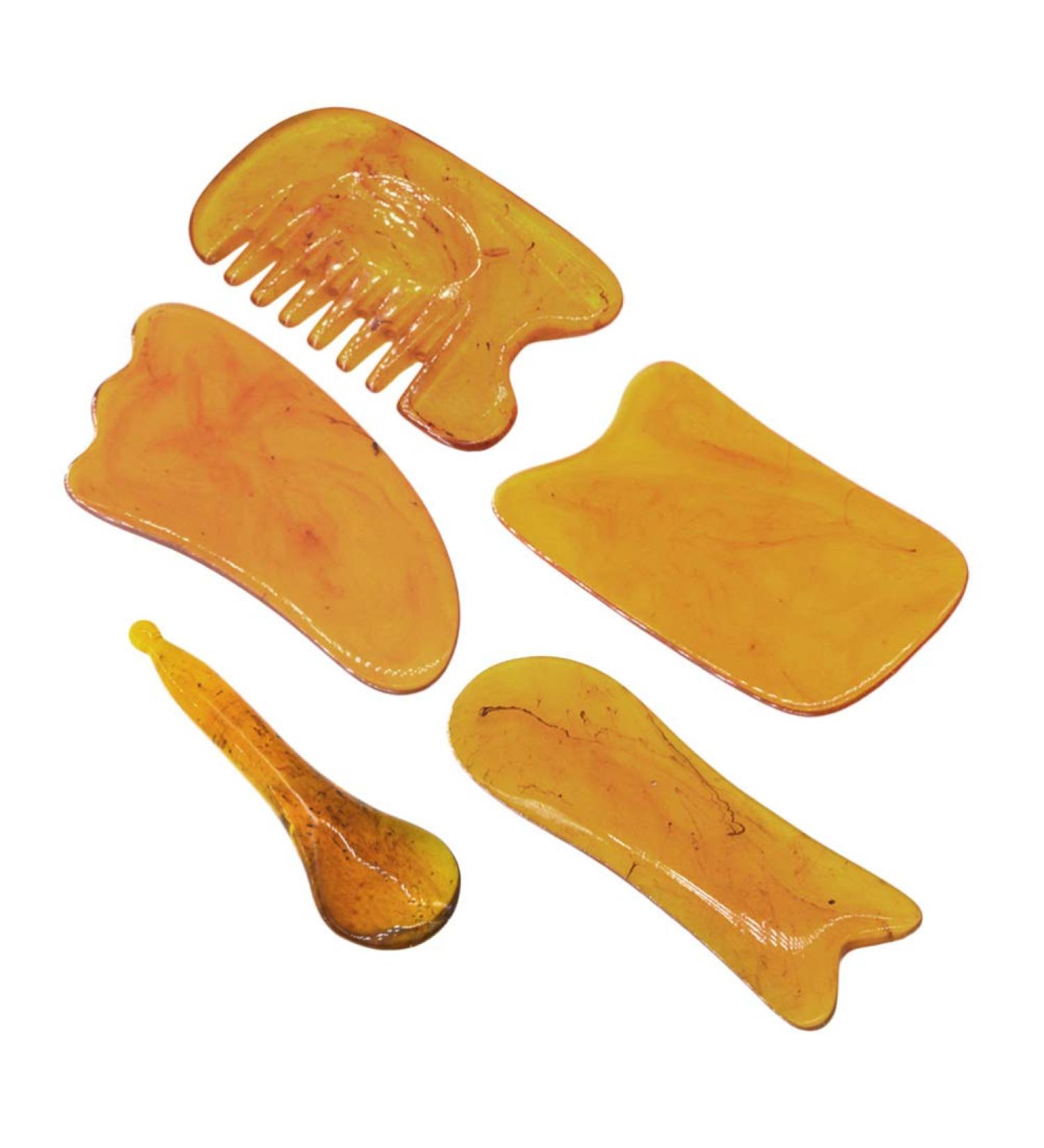 Exceart 5-Star Gua Sha Tool - Spa Acupuncture Massage Device for Facial & Eye Relief | Premium Jade Scraping Tools - Buy Online on GoSupps.com