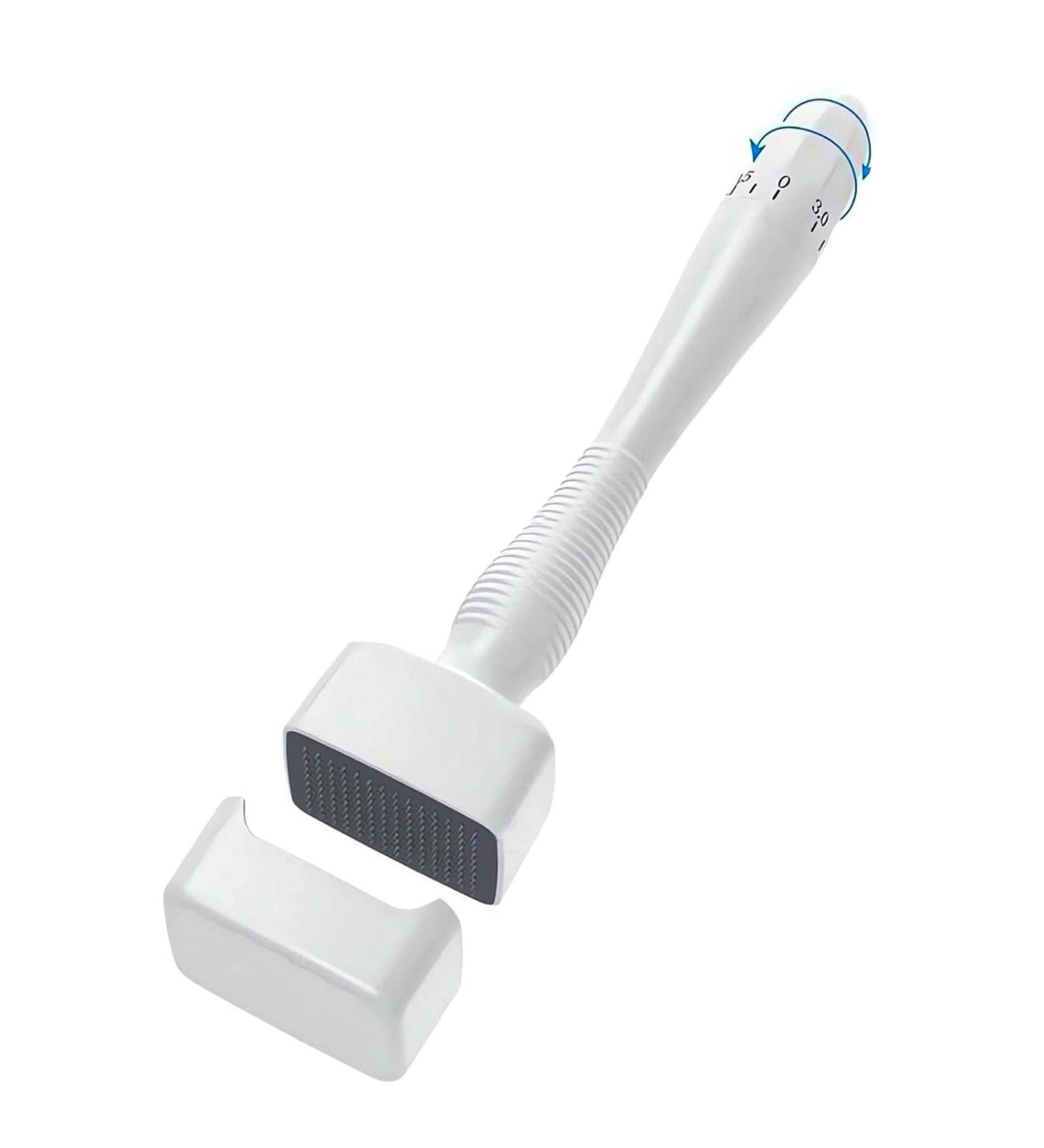 Forhome Derma Stamp Adjustable Microneedling Derma Stamp Microneedling with 140 Titanium Pins Professional Microneedling Pen for Face Body Hair Beard Growth - Buy Online on GoSupps.com