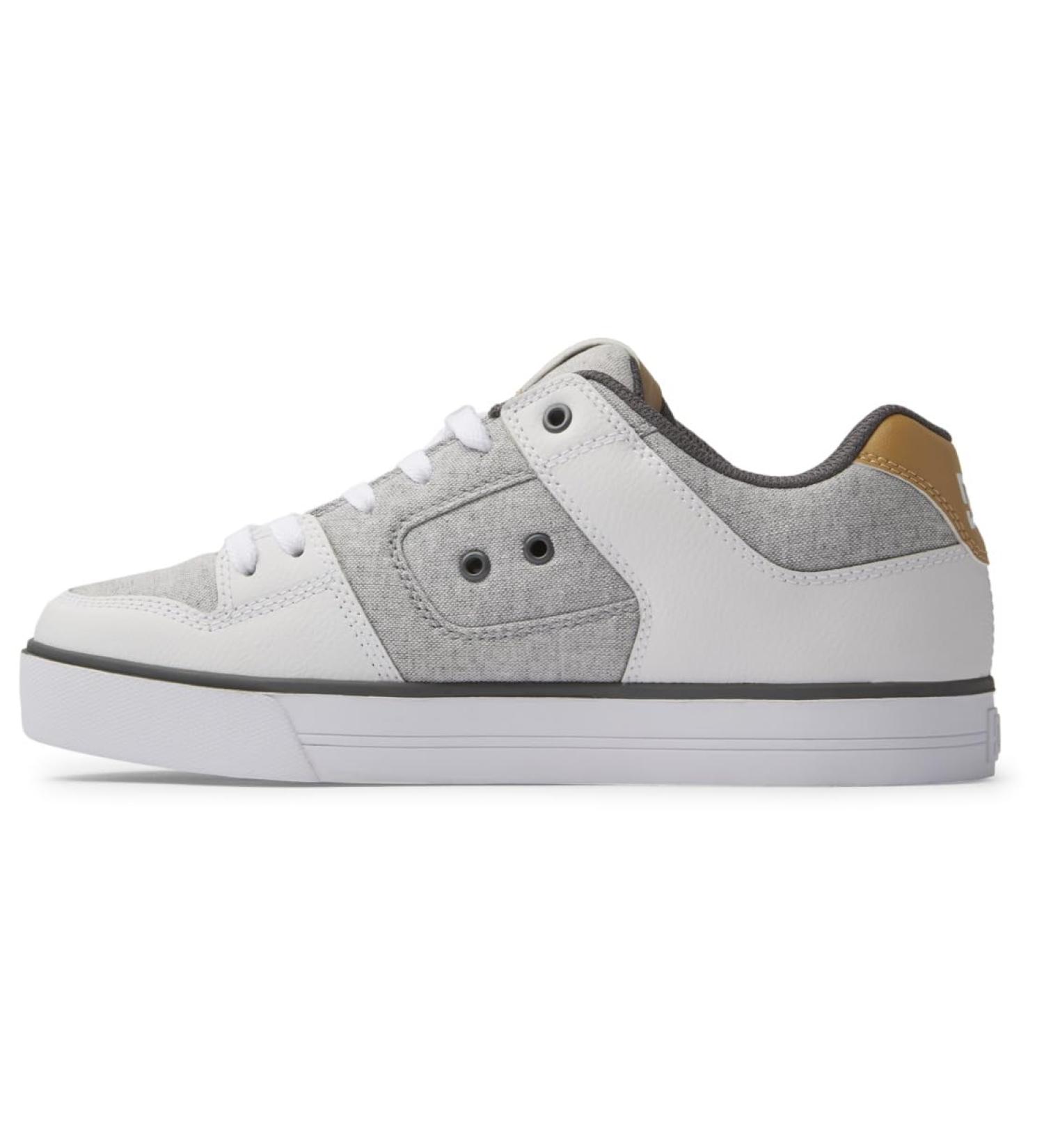 DC Shoes Men's Pure Sneaker 43 EU - Stylish Grey & White Sneakers for International Shipping - Buy Online on GoSupps.com