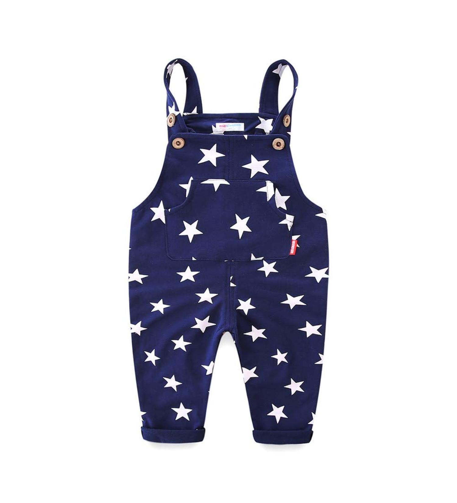 Mud Kingdom Little Boys Overalls Star Print | 3 Years | Navy Blue - Buy Online on GoSupps.com