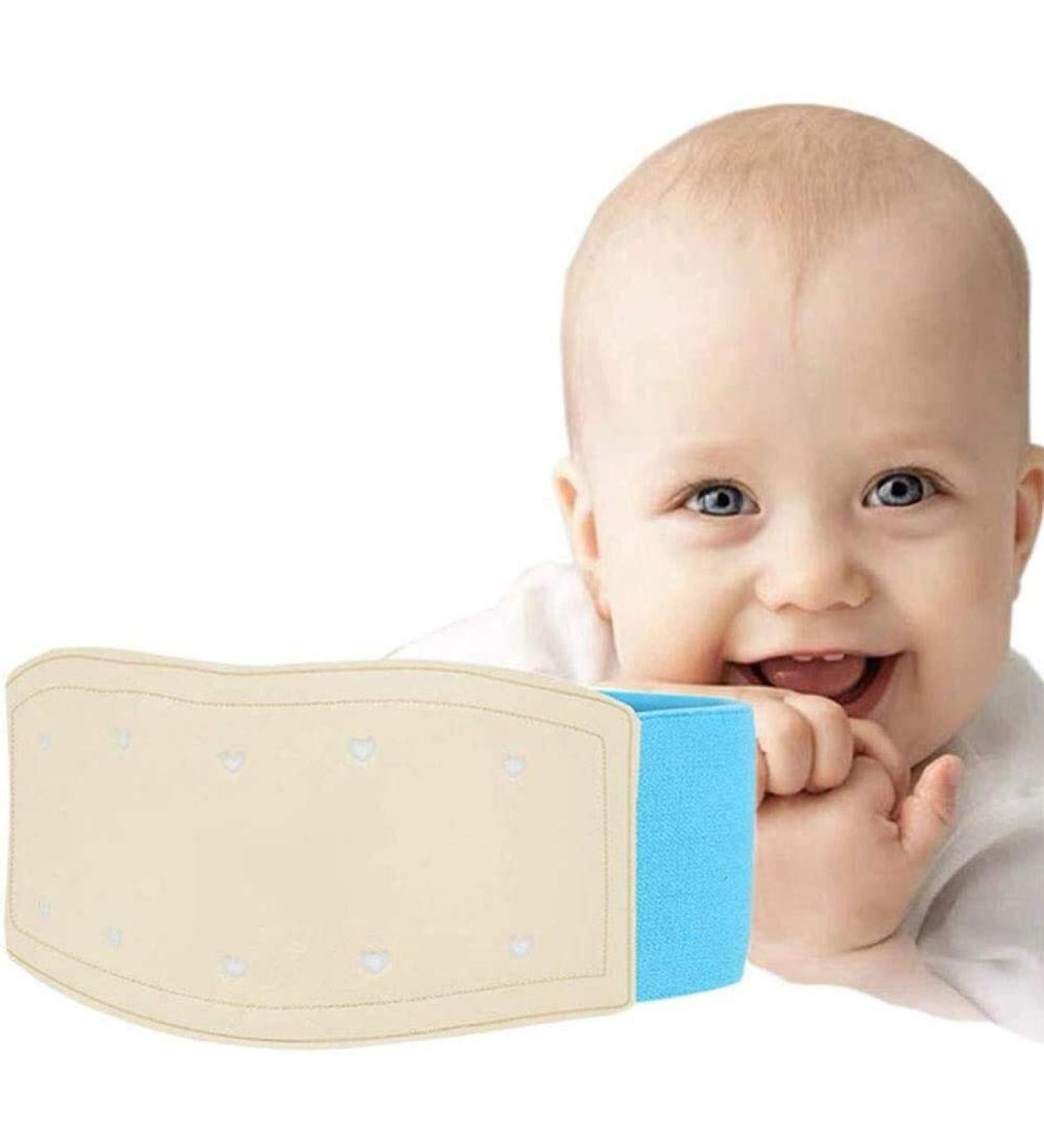 Soft Heroic Navel Binder Support Belt | Hernia Support Bandage with Removable Compression Pads & Adjustable Straps for Baby | Blue - Buy Online on GoSupps.com