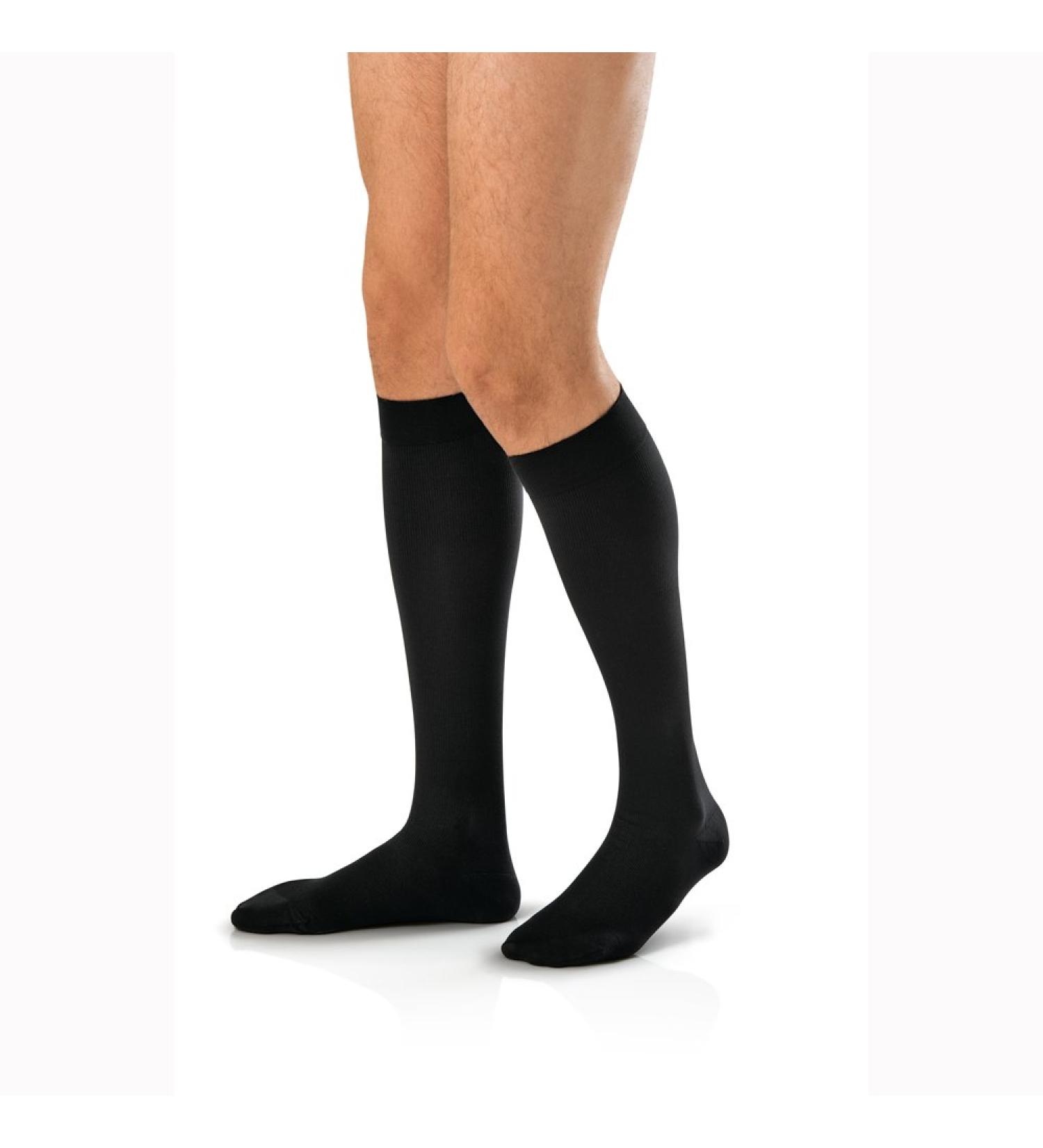 BSN Medical/Jobst 7765902 Men Ambition Sock Knee High 15-20 mmHg Black Regular Size 3 Pair