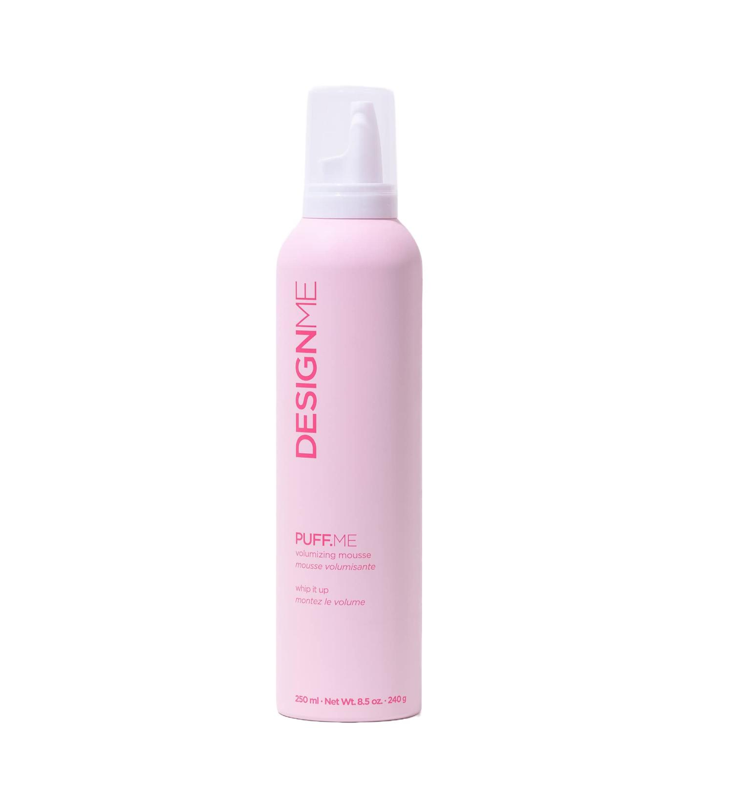 DESIGNME PUFF.ME Hair Volumizing Mousse | Lightweight & Flexible Hold for Curls, Waves, or Straight Hair | Paraben & Sulfate-Free Volumizer with Vitamin B5 & E (250 mL) - Buy Online on GoSupps.com