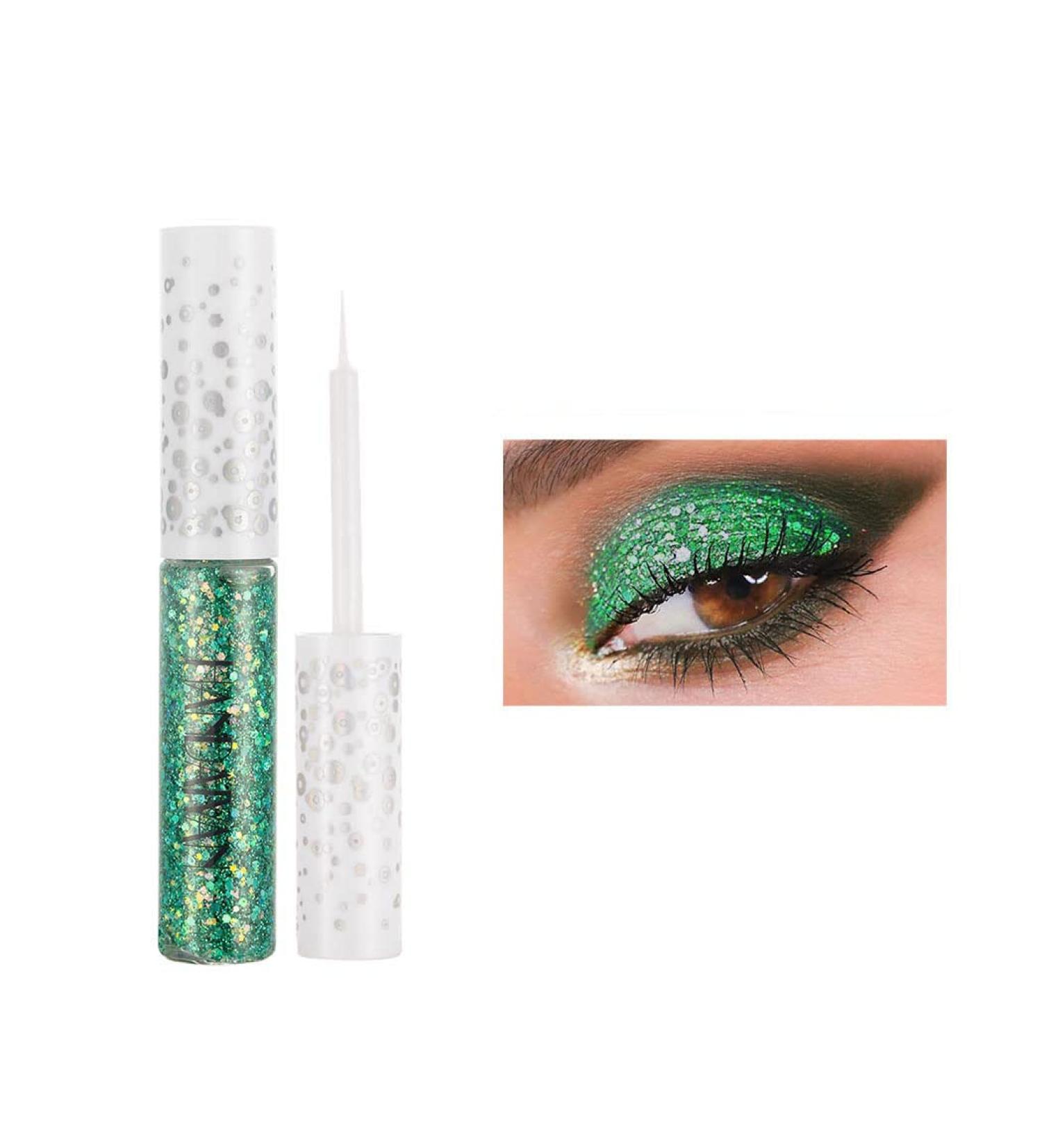 Sparkle and Shine with Eyret Green Liquid Eyeshadow - Long Lasting Glitter Eyeliner for Women and Girls - Buy Online on GoSupps.com