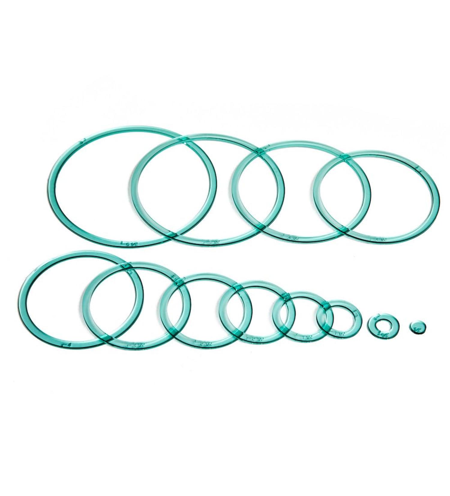 BG Acrylic Tool, Loose Concentric Circles, 1/2" to 6" inch