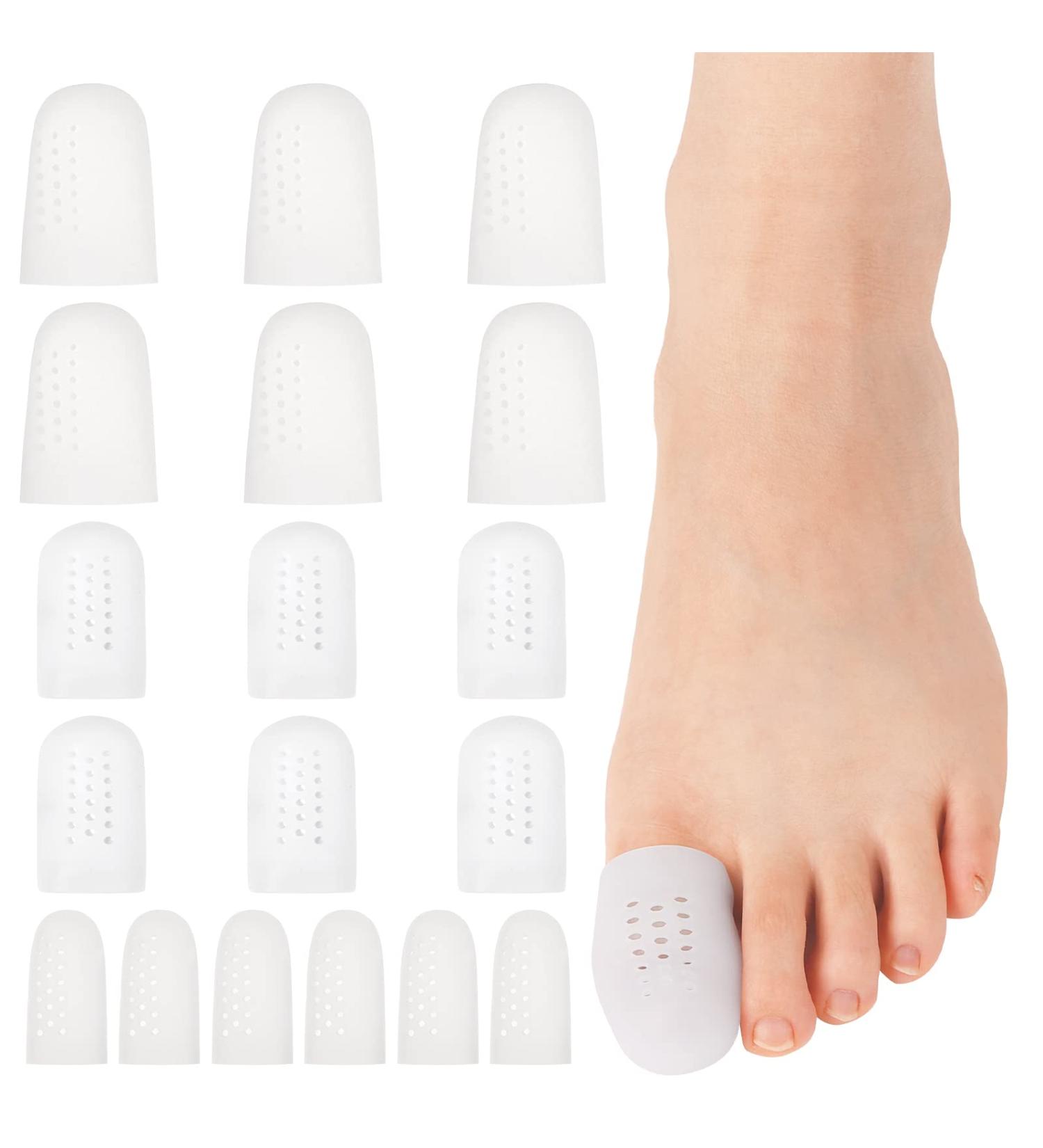 Dacitiery 18-Piece Silicone Toe Protection Pads for Big & Small Toes - Blister & Breakable Cap - Comfortable Cushioning for Men & Women - Buy Online on GoSupps.com
