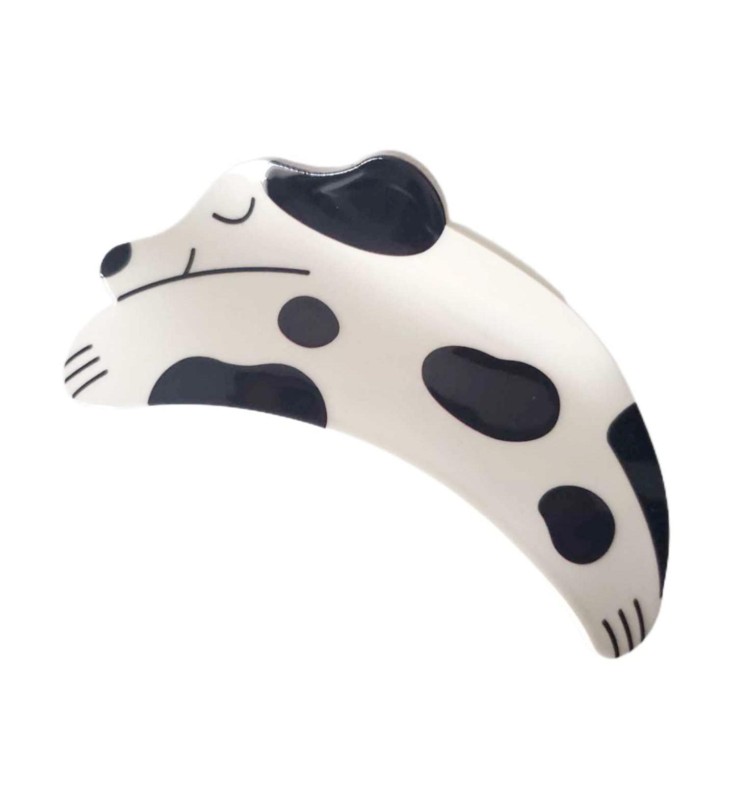 Spotted Dog Hair Claw Clips for Girls and Women - Set of 2 | Acetate Hair Accessories - Buy Online on GoSupps.com