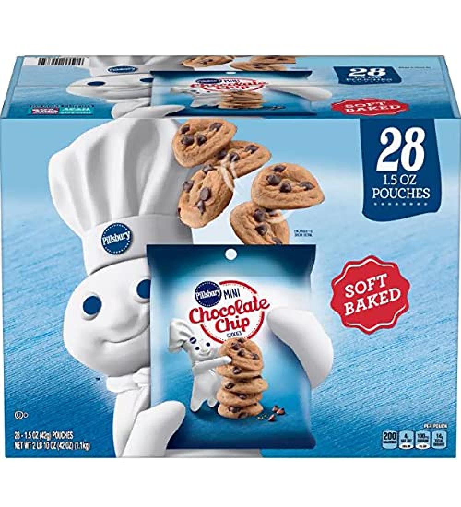 Pillsbury Soft Baked Mini Chocolate Chip Cookies 28 ct. - Buy Online on GoSupps.com