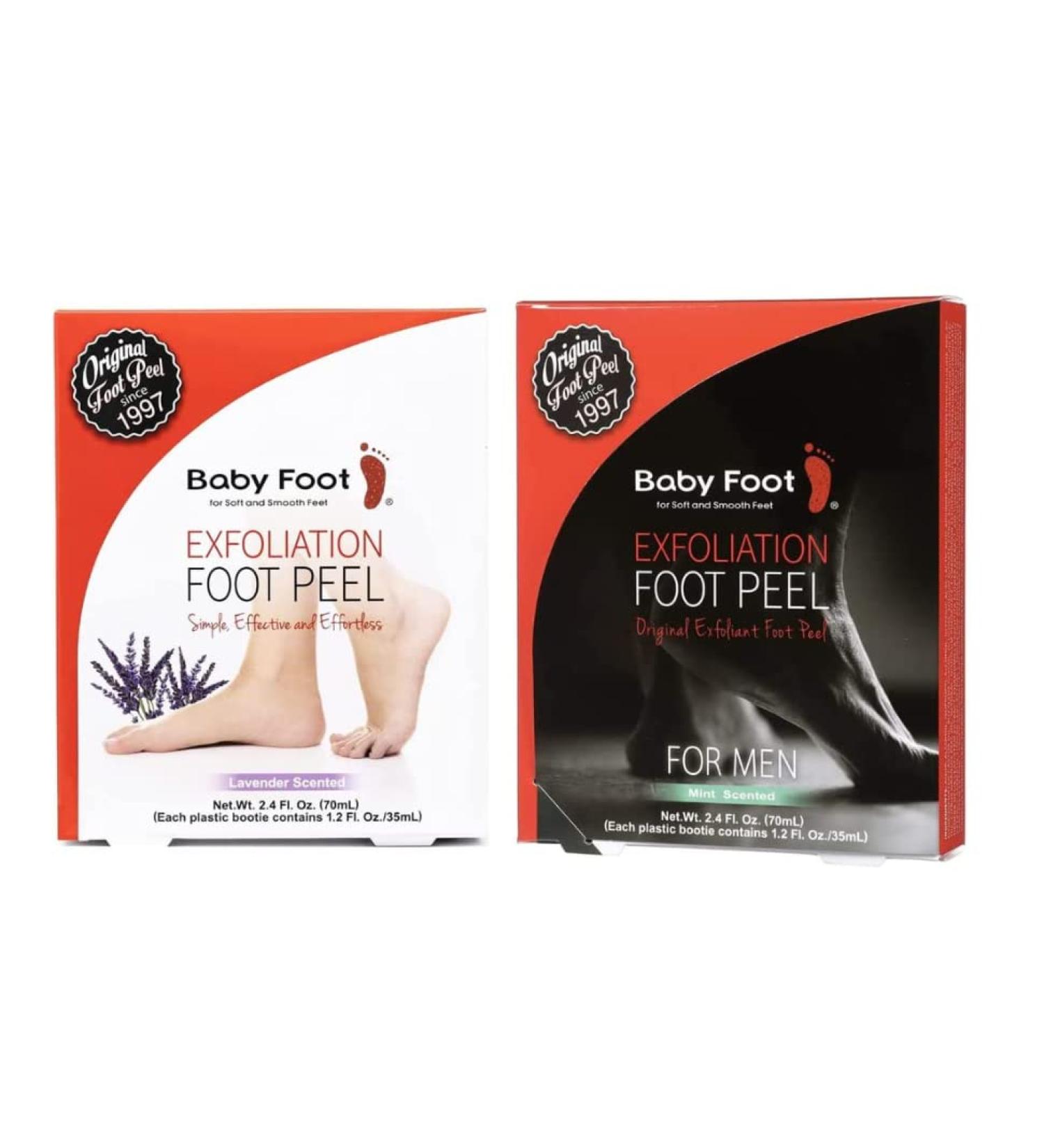 Baby Foot Original Foot Peel Mask for Men - Repair Dry, Cracked Feet, Remove Dead Skin, and Soften Heels - 2.4 Fl. Oz - Buy Online on GoSupps.com