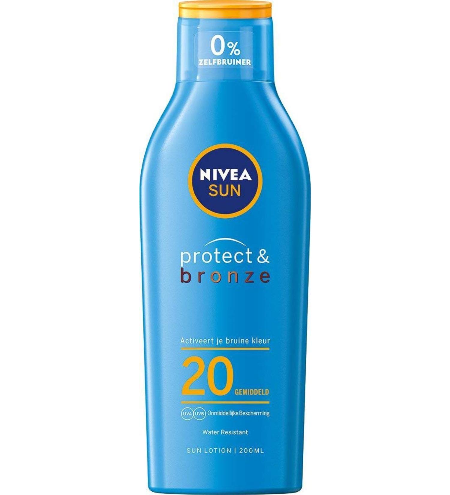 Nivea Protect and Bronze Sunscreen Milk SPF20 200 g