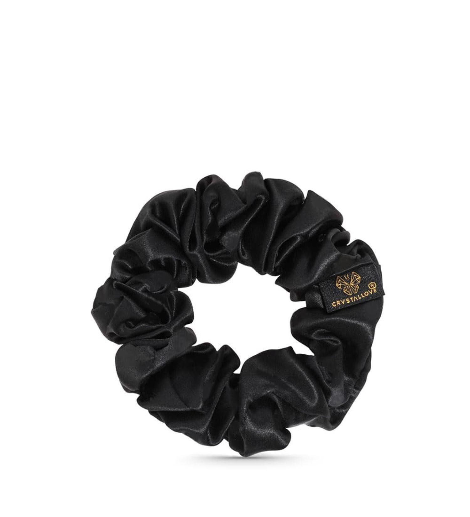 CRYSTALLOVE Silk Hair Scrunchie - Black - Buy Online on GoSupps.com