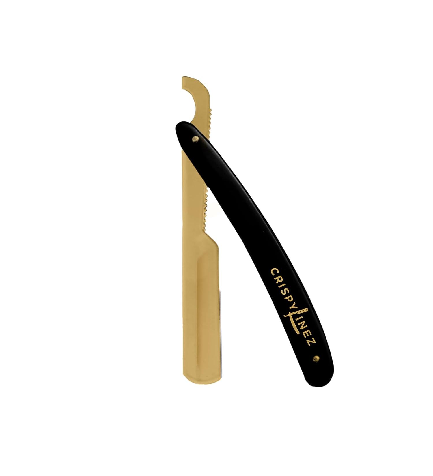 Crispy Linez Straight Razor - Black & Gold - Buy Online on GoSupps.com